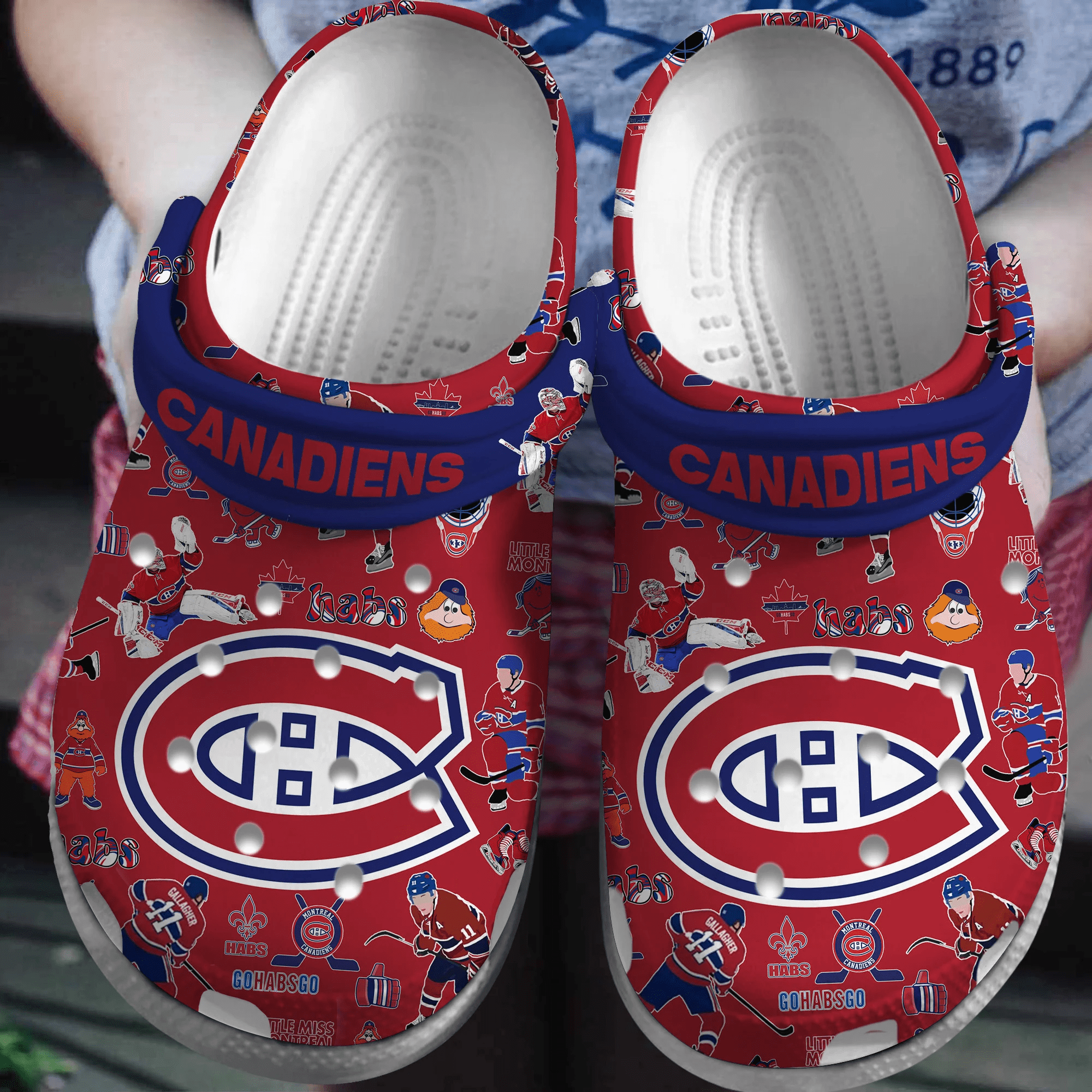 Montreal Canadiens NHL Sport Crocs Crocband Clogs Shoes Comfortable For Men Women and Kids