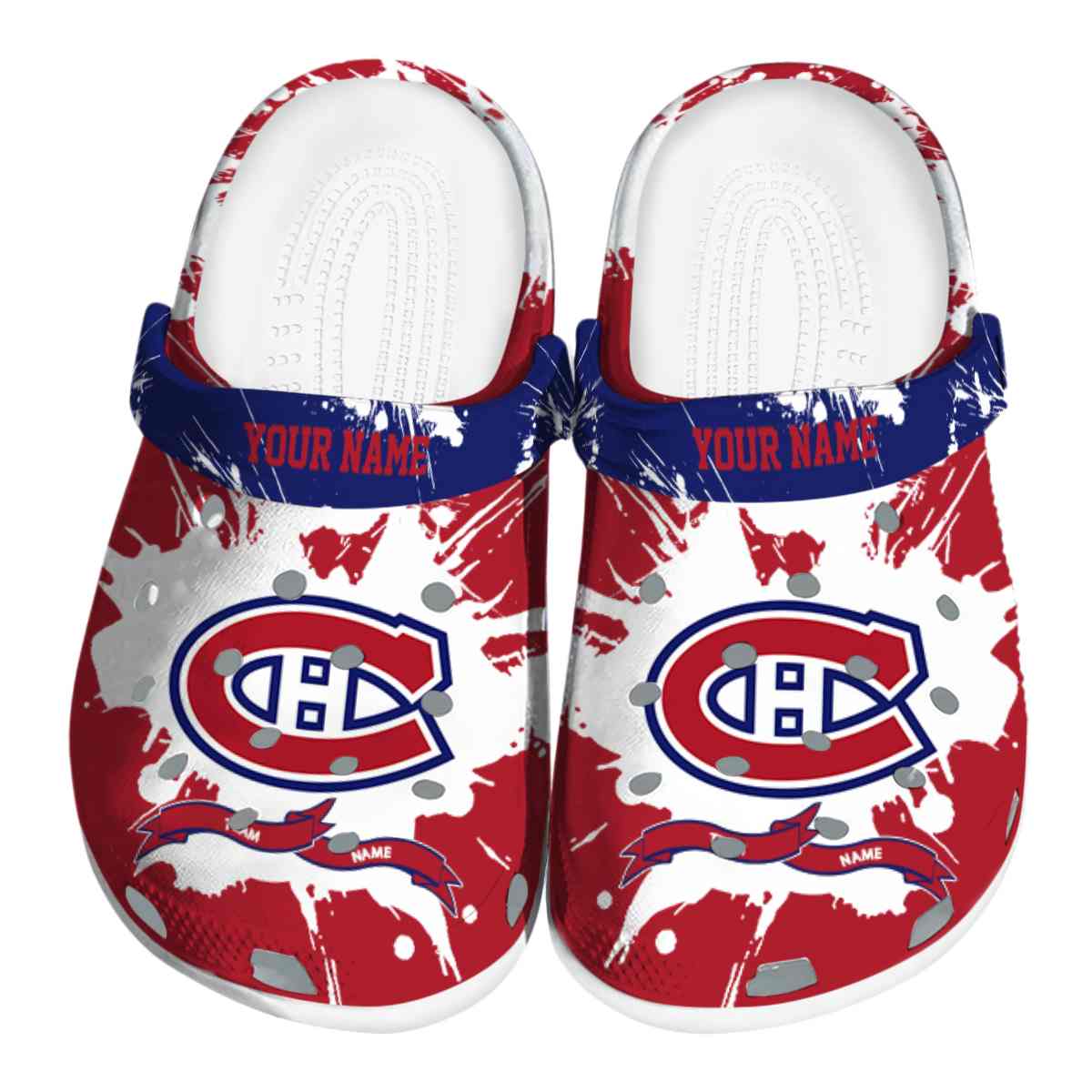 Montreal Canadiens NHL Sport Crocs Crocband Clogs Shoes Comfortable For Men Women and Kids