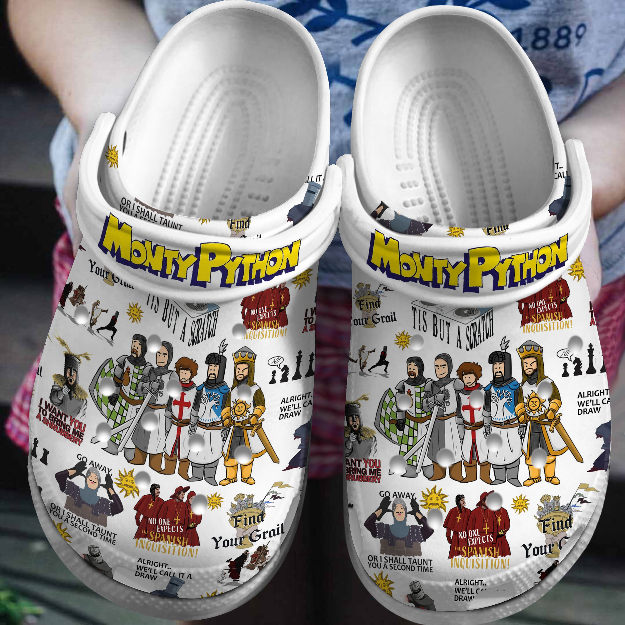 Monty Python And The Holy Grail Movie Crocs Crocband Clogs Shoes Comfortable For Men Women and Kids