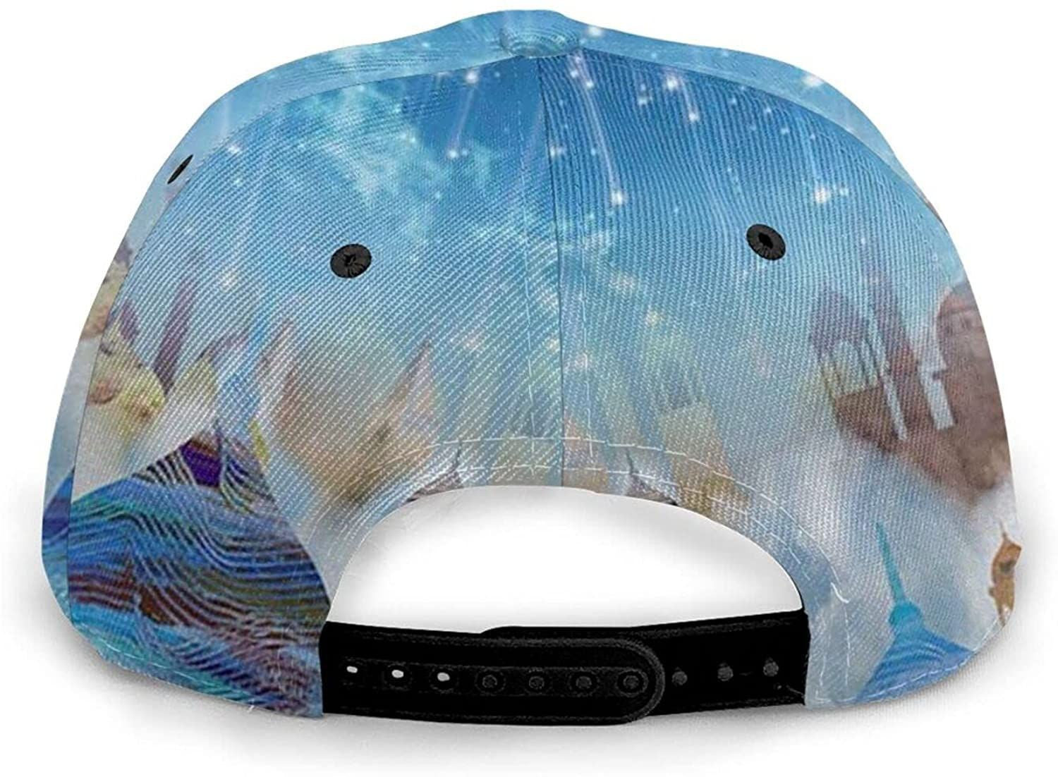 Moon Blue Castle Print Classic Baseball 3D Cap Adjustable Twill Sports Dad Hats for Unisex Trucker Hats Custom Hats Gifts For Men & Women