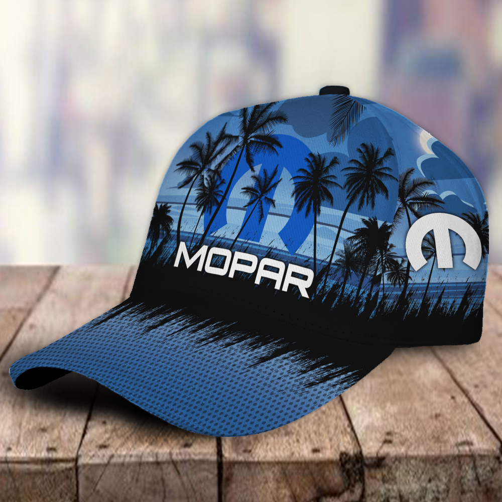 Mopar 3D Classic Cap Hawaiian Tropical Car Motor Brand Hats Trucker Hats Custom Hats Gifts For Men & Women