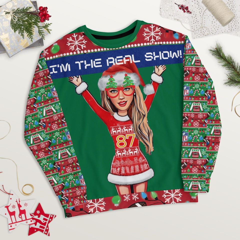 More Taylor, Less Football Ugly Christmas Sweater