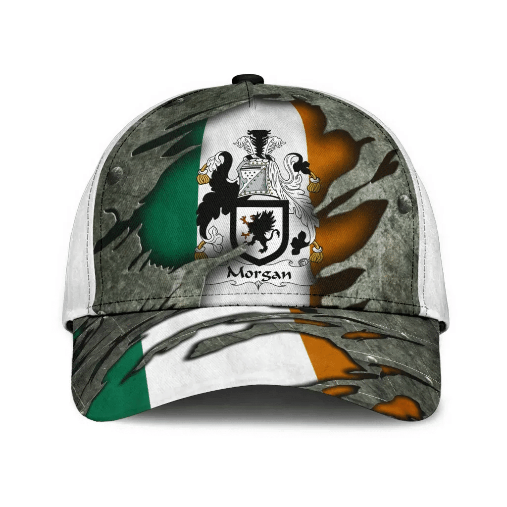 Morgan Coat Of Arms - Irish Family Crest Hat Classic Cap 3D Trucker Hats Custom Hats Gifts For Men & Women