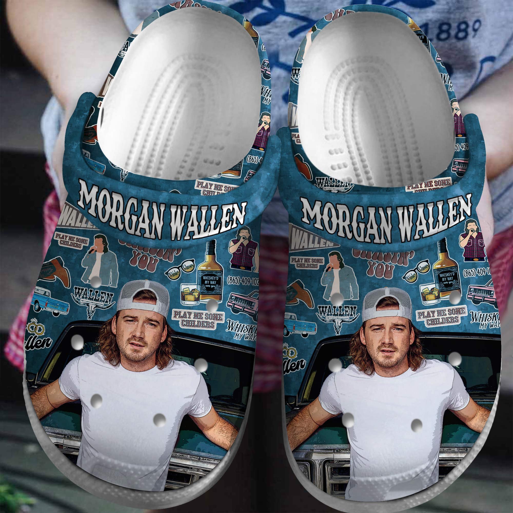 Morgan Wallen Music Crocs Crocband Clogs Shoes Comfortable For Men Women and Kids