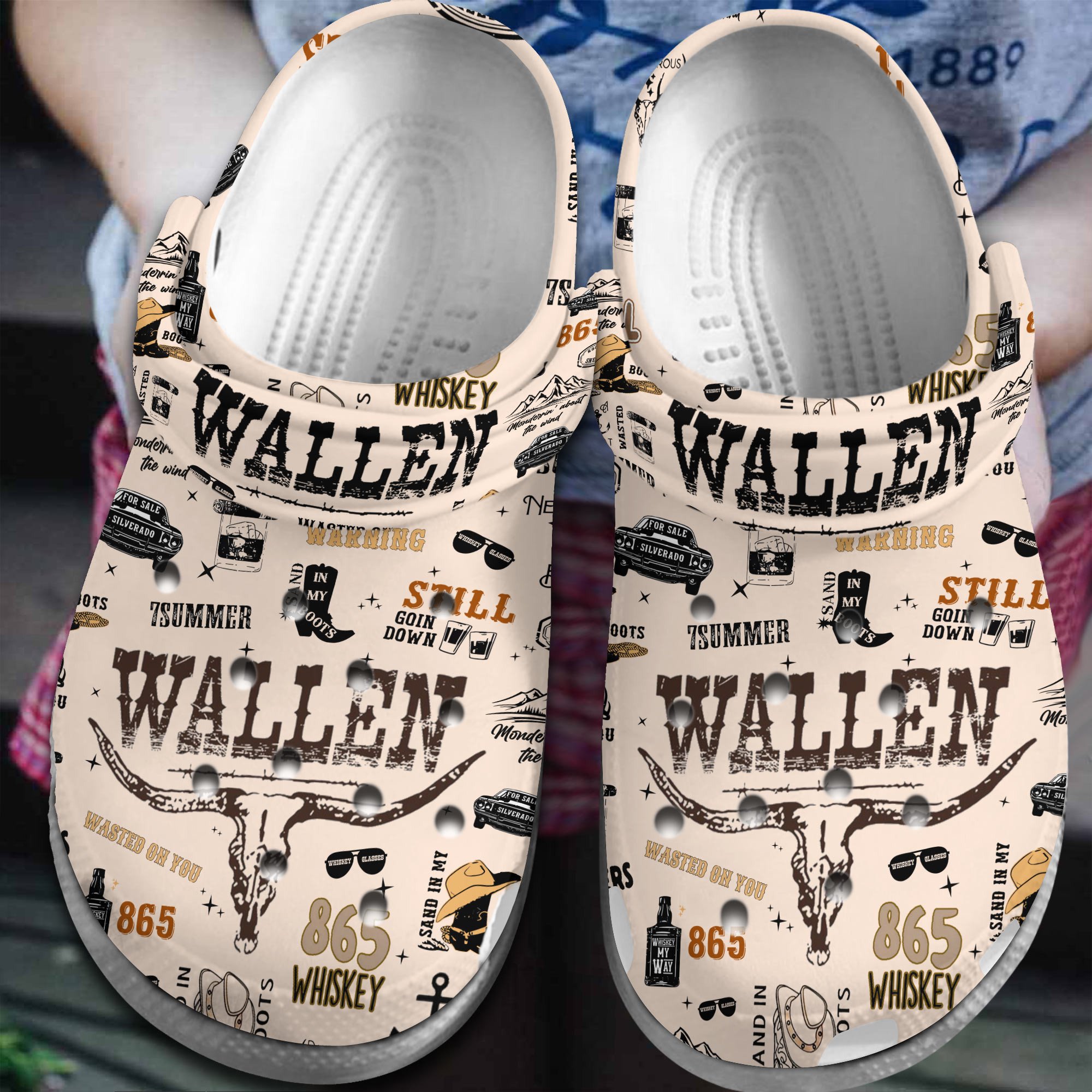 Morgan Wallen Music Crocs Crocband Clogs Shoes Comfortable For Men Women and Kids