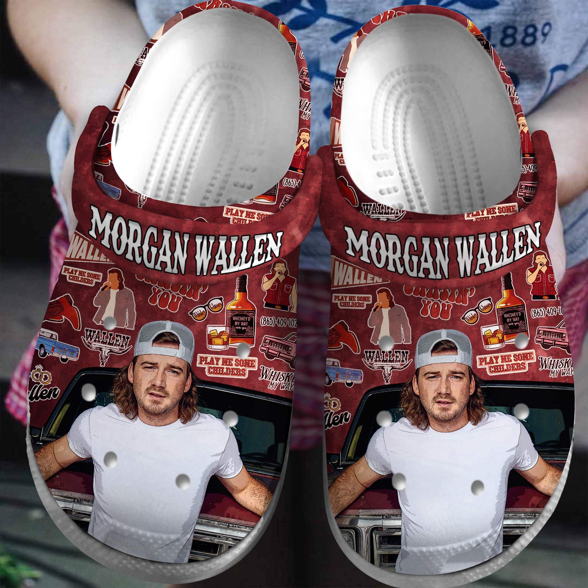 Morgan Wallen Music Crocs Crocband Clogs Shoes Comfortable For Men Women and Kids
