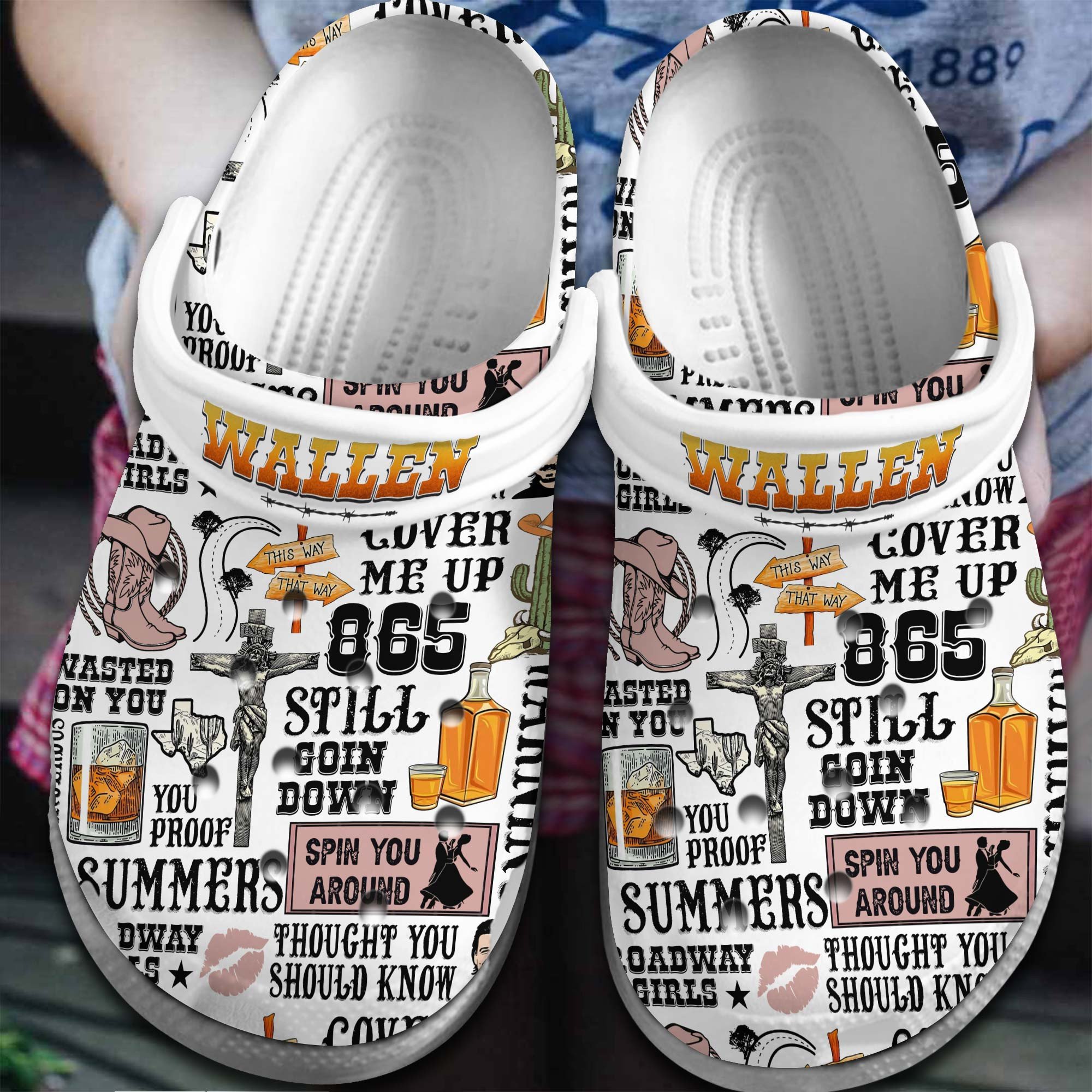 Morgan Wallen Music Crocs Crocband Clogs Shoes Comfortable For Men Women and Kids