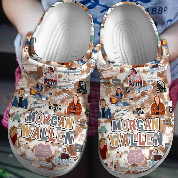 Morgan Wallen Music Crocs Crocband Clogs Shoes Comfortable For Men Women and Kids