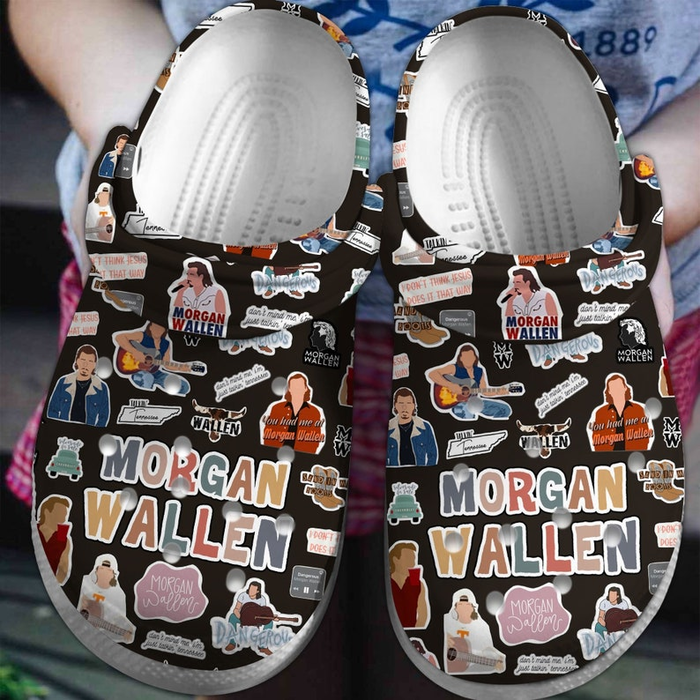 Morgan Wallen Music Crocs Crocband Clogs Shoes Comfortable For Men Women and Kids