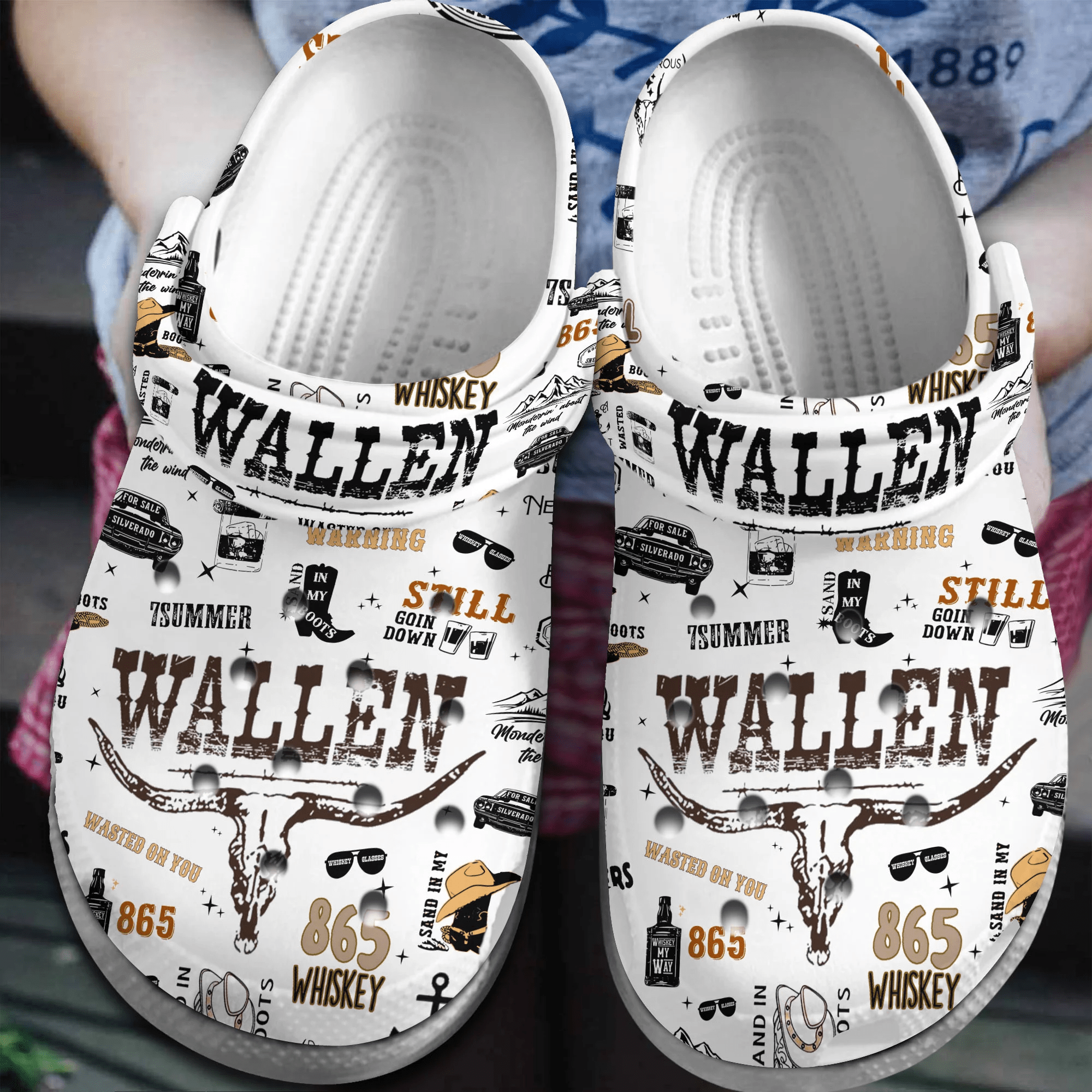 Morgan Wallen Music Crocs Crocband Clogs Shoes Comfortable For Men Women and Kids