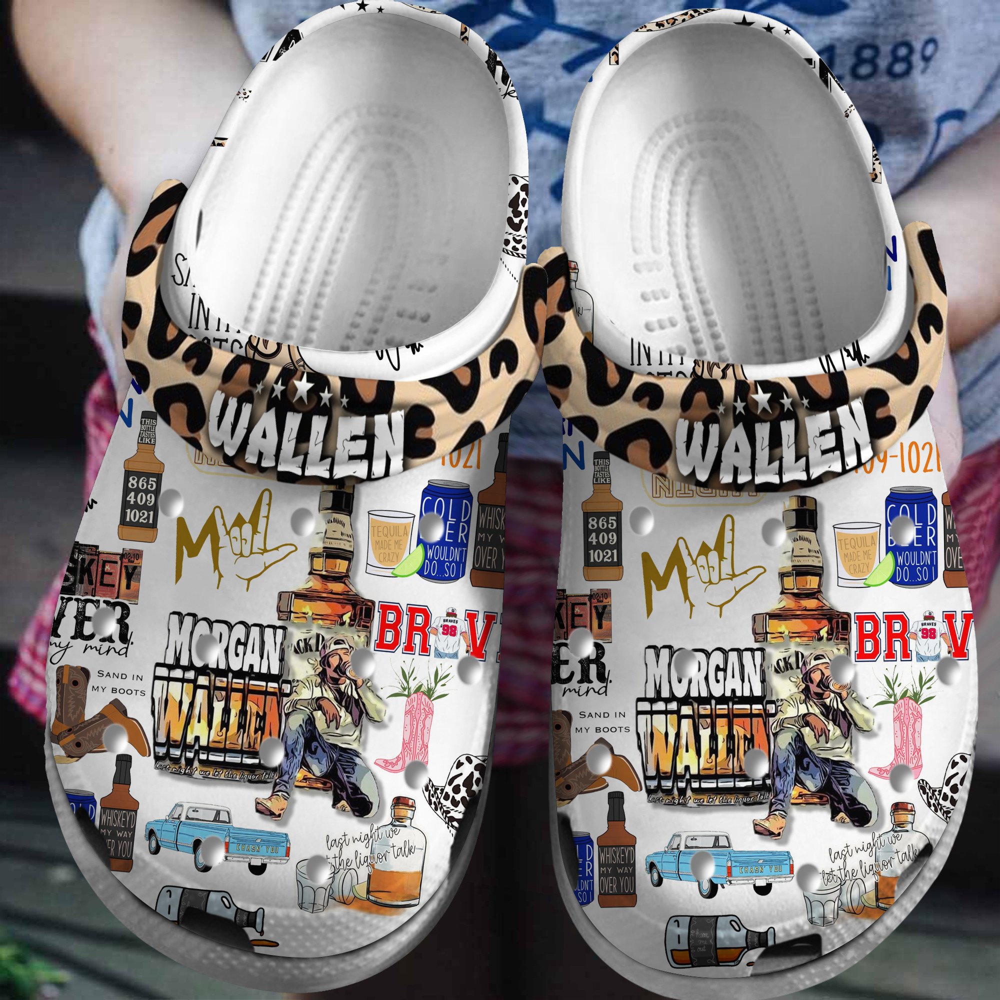 Morgan Wallen Music Crocs Crocband Clogs Shoes Comfortable For Men Women and Kids