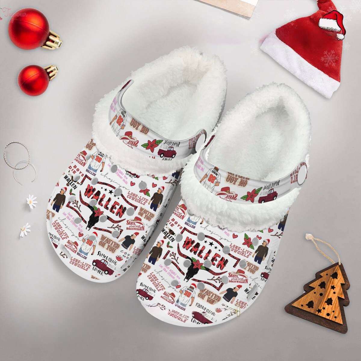 Morgan Wallen Music Crocs Crocband Fleece Lined Clogs Shoes Comfortable For Men Women and Kids In Winter