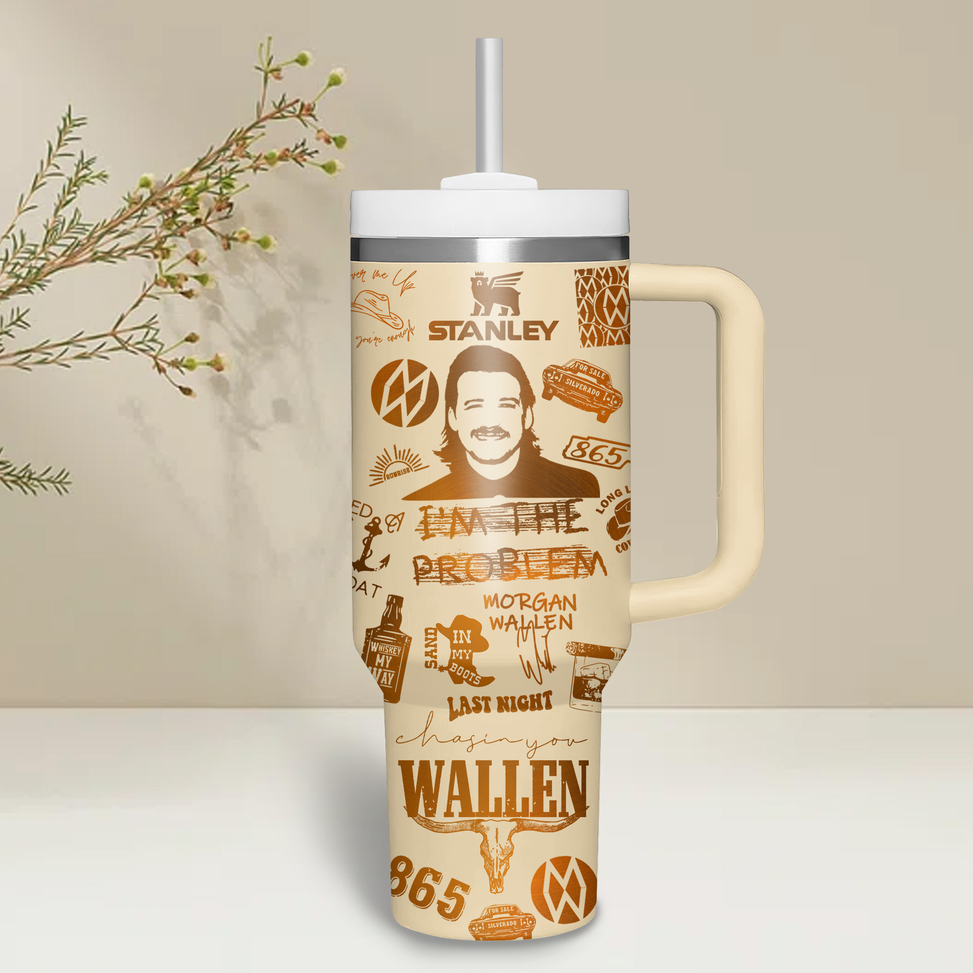 Morgan Wallen Music Custom Stanley Cup 40 oz 30 oz Tumbler With HandleTVC2301182 - Image 2