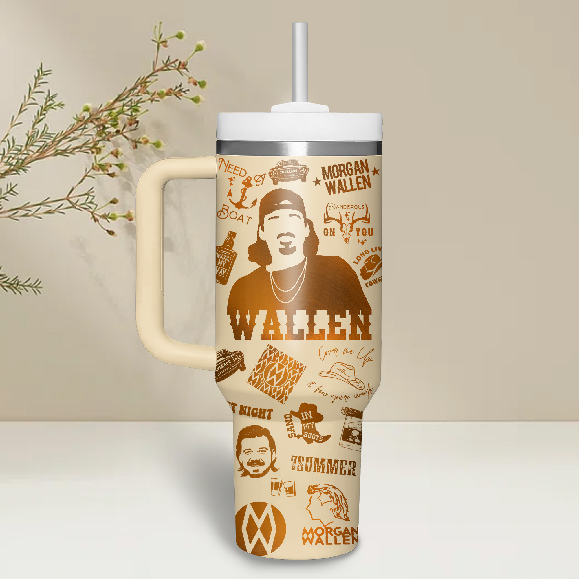 Morgan Wallen Music Custom Stanley Cup 40 oz 30 oz Tumbler With HandleTVC2301182 - Image 3