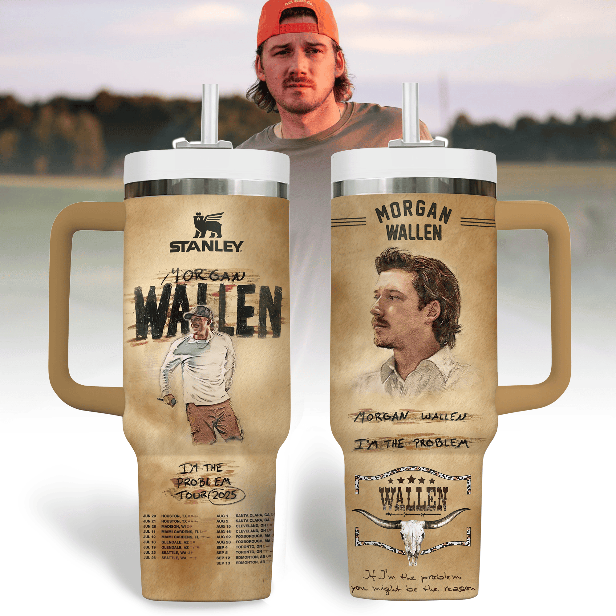 Morgan Wallen Music Custom Stanley Cup 40 oz 30 oz Tumbler With HandleTVC2301241