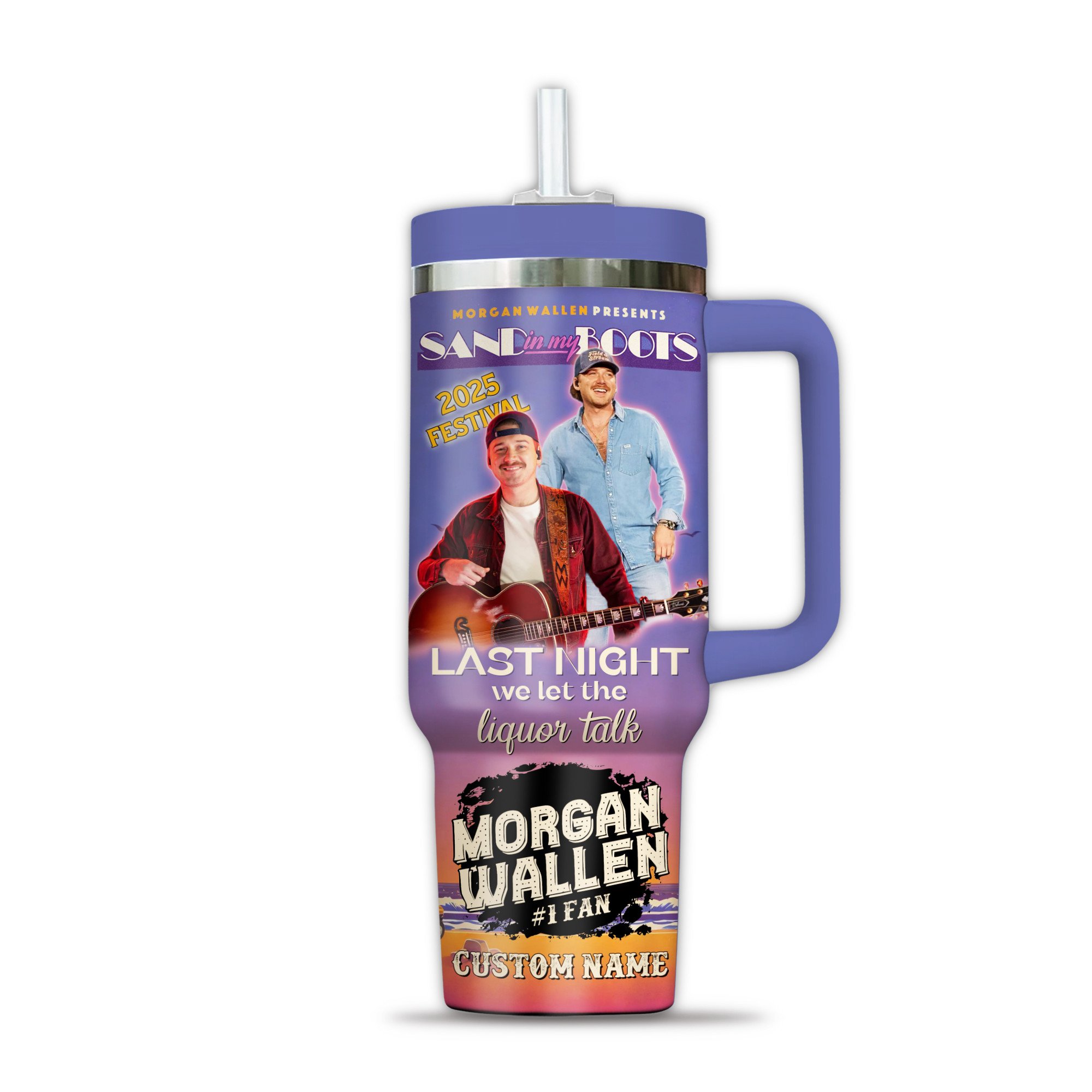 Morgan Wallen Music Custom Stanley Cup 40 oz 30 oz Tumbler With HandleTVC2301280 - Image 2