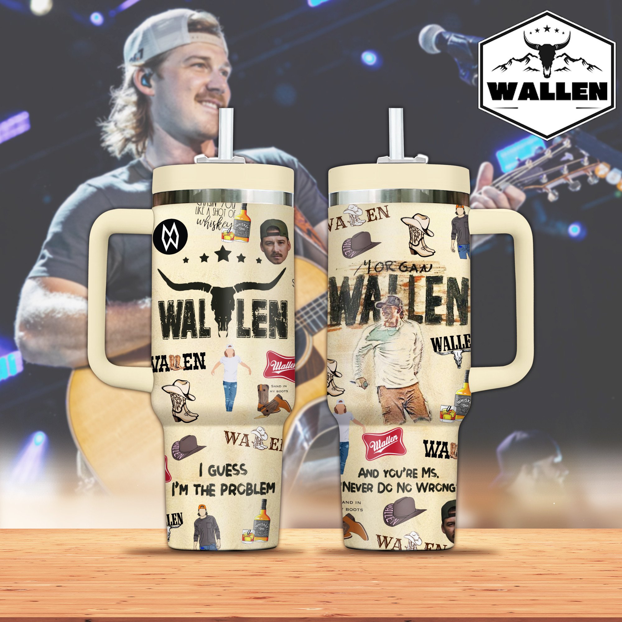 Morgan Wallen Music Custom Stanley Cup 40 oz 30 oz Tumbler With HandleTVC2301281