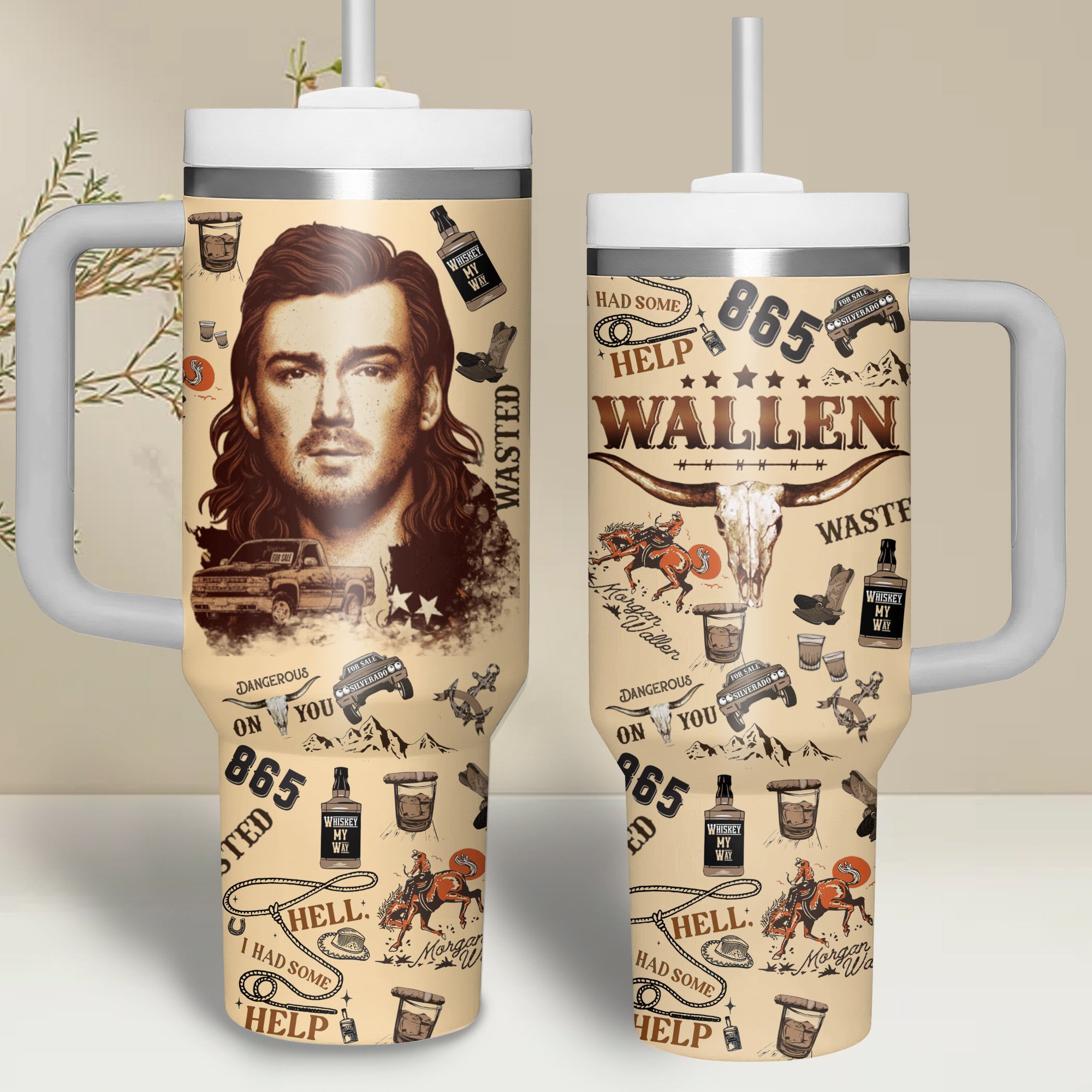 Morgan Wallen Music Custom Stanley Cup 40 oz 30 oz Tumbler With HandleTVC2301507