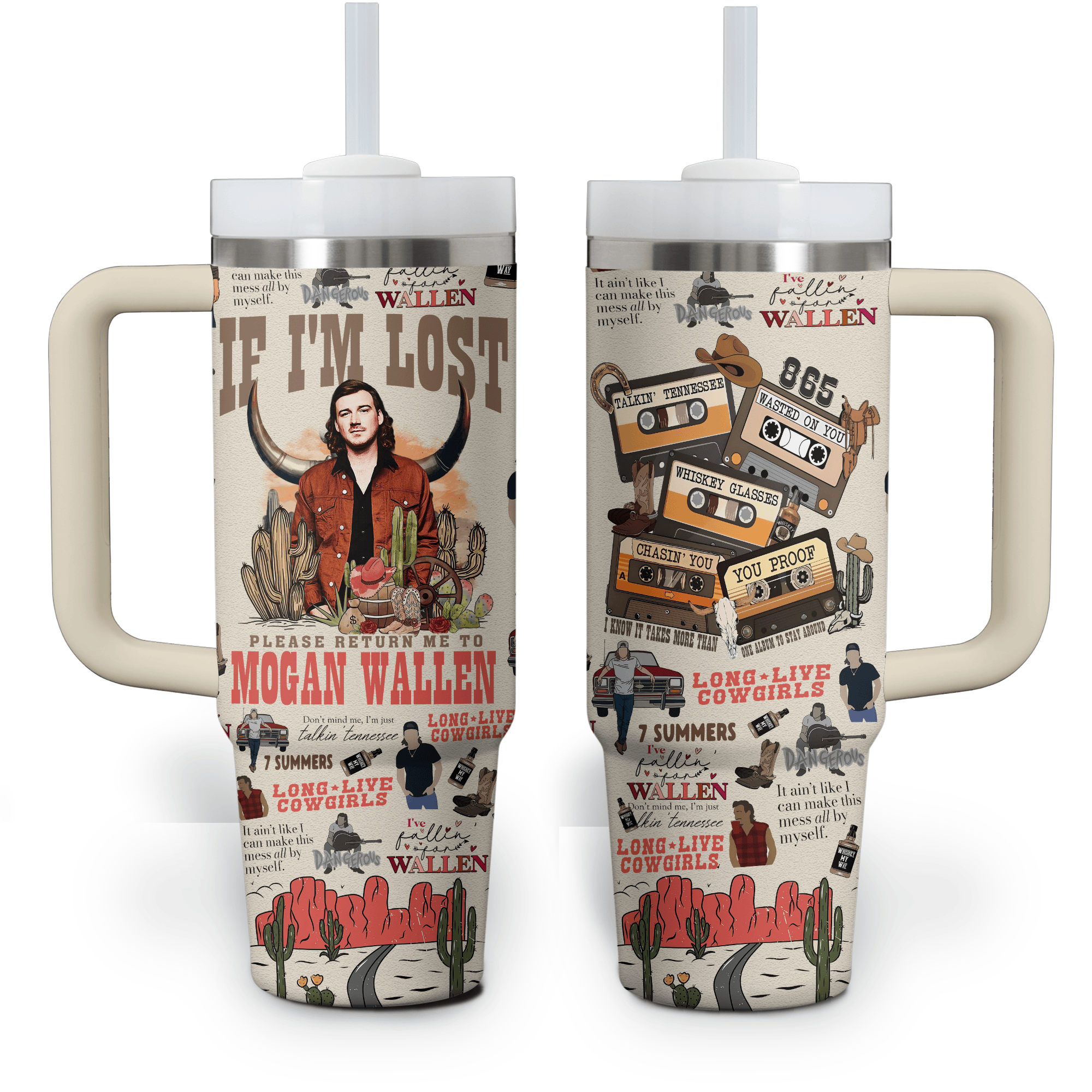 Morgan Wallen Music Custom Stanley Cup 40 oz 30 oz Tumbler With HandleTVC2301526 - Image 2