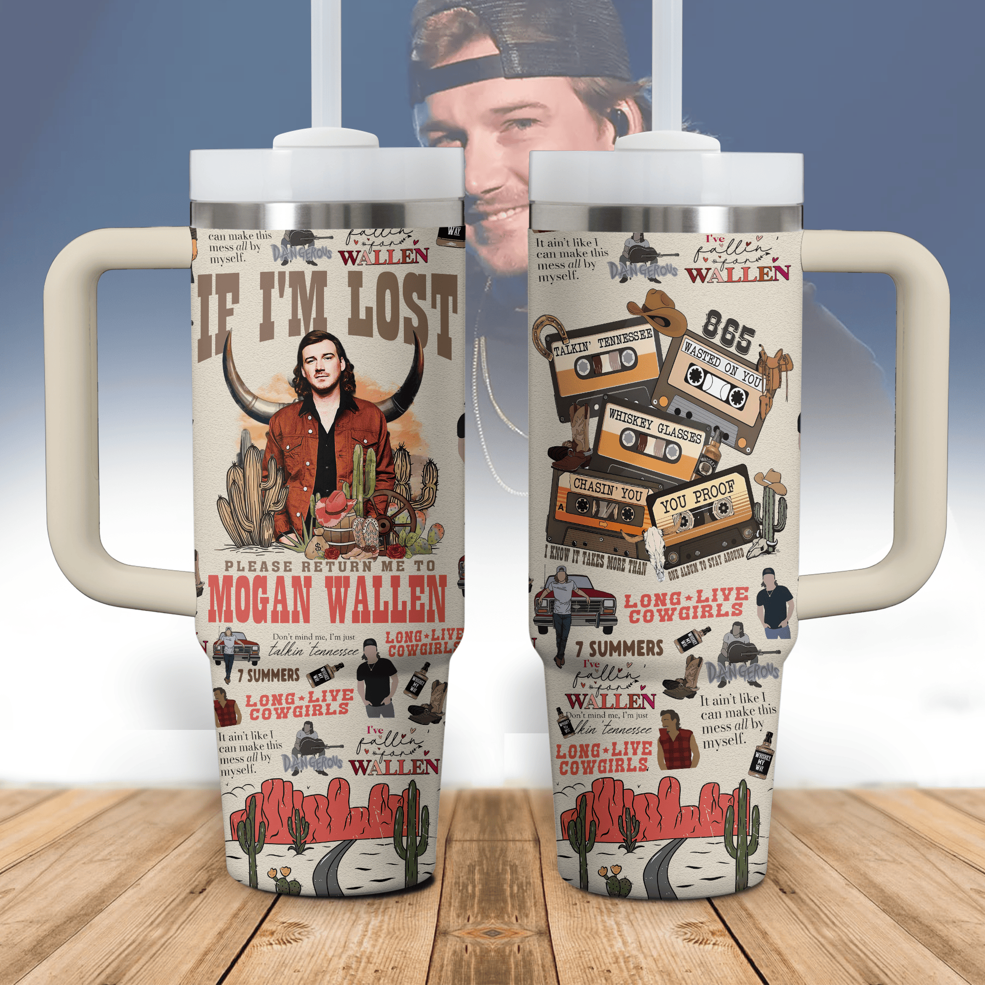 Morgan Wallen Music Custom Stanley Cup 40 oz 30 oz Tumbler With HandleTVC2301526