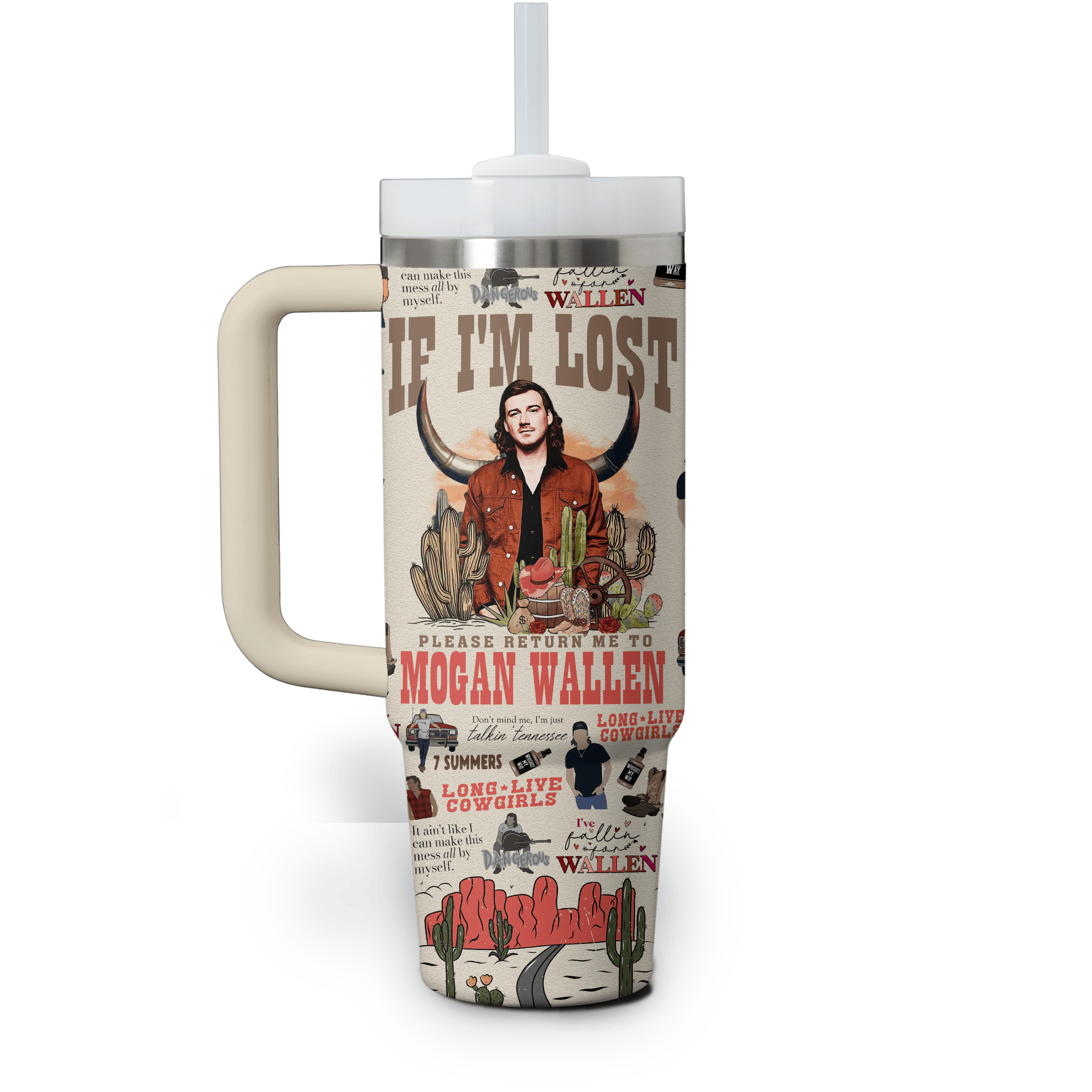 Morgan Wallen Music Custom Stanley Cup 40 oz 30 oz Tumbler With HandleTVC2301526 - Image 3