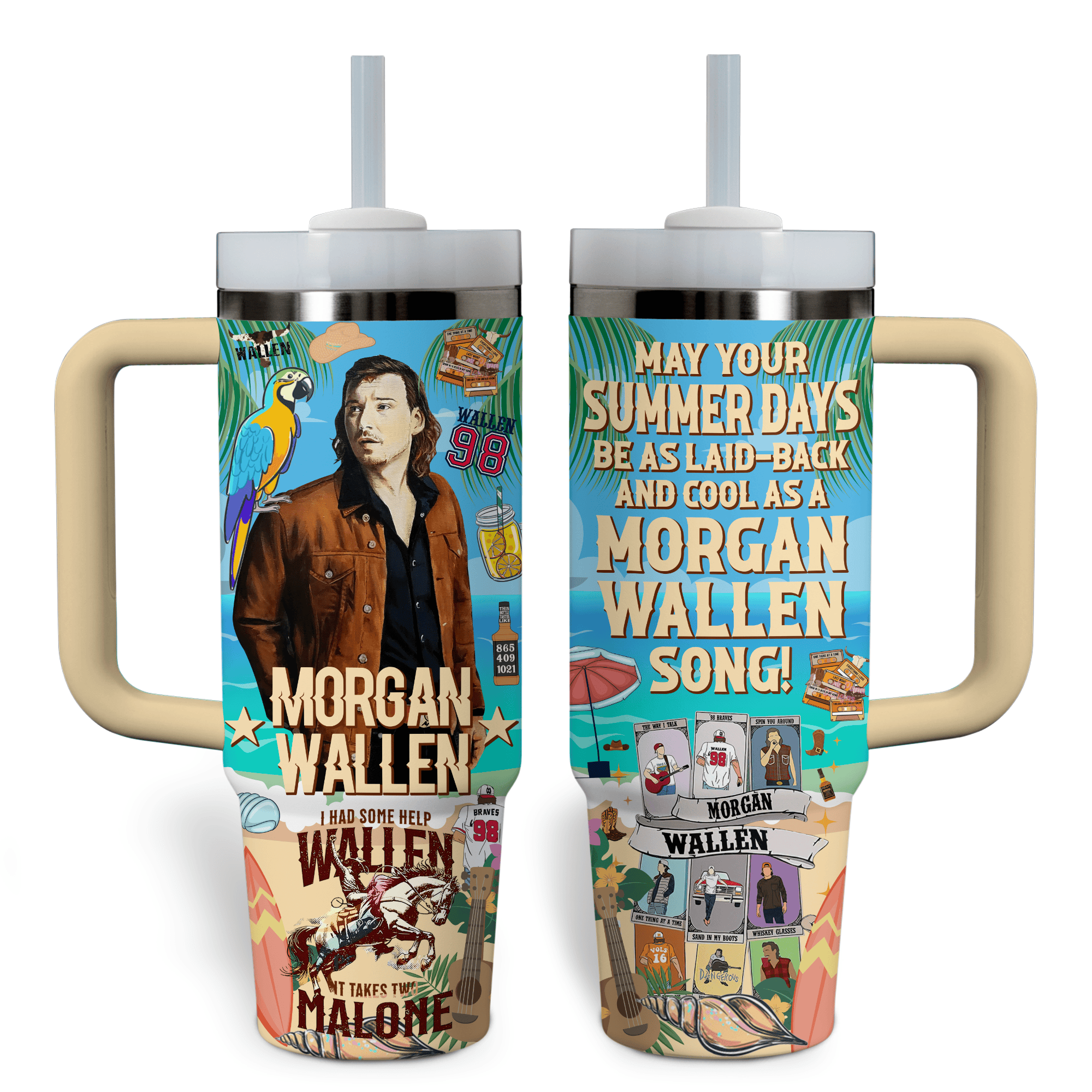 Morgan Wallen Music Custom Stanley Cup 40 oz 30 oz Tumbler With HandleTVC2301528