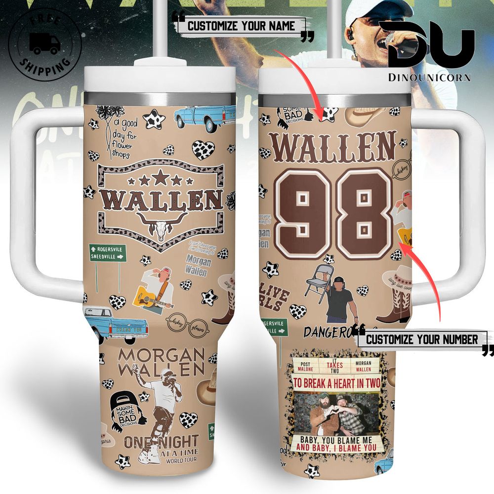 Morgan Wallen Music Custom Stanley Cup 40 oz 30 oz Tumbler With HandleTVC2301711