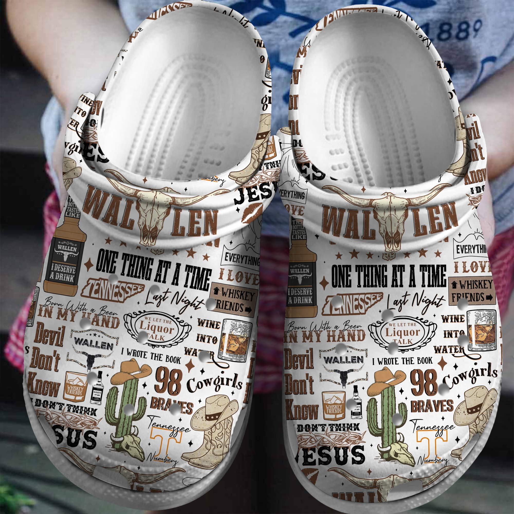 Morgan Wallen Music one thing at a time Crocs Crocband Clogs Shoes Comfortable For Men Women and Kids