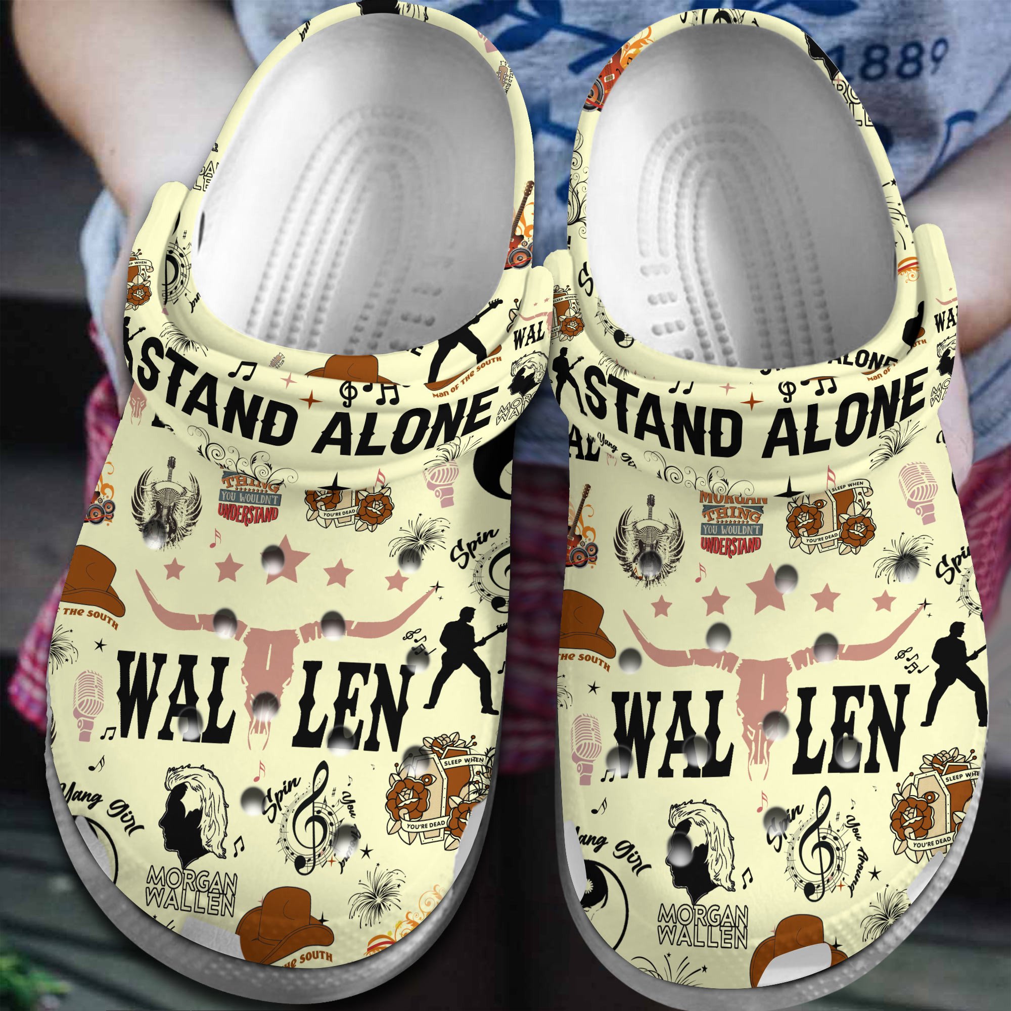 Morgan Wallen Music stand alone ep Crocs Crocband Clogs Shoes Comfortable For Men Women and Kids