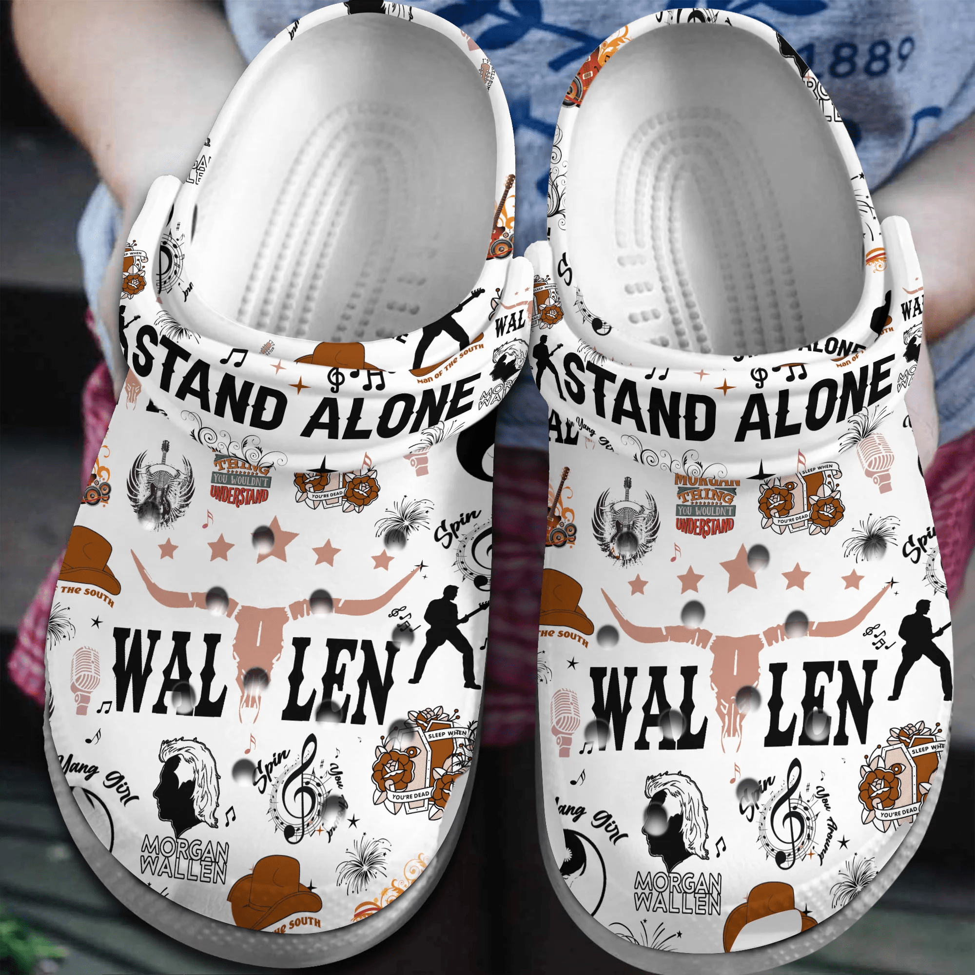 Morgan Wallen Music stand alone ep Crocs Crocband Clogs Shoes Comfortable For Men Women and Kids