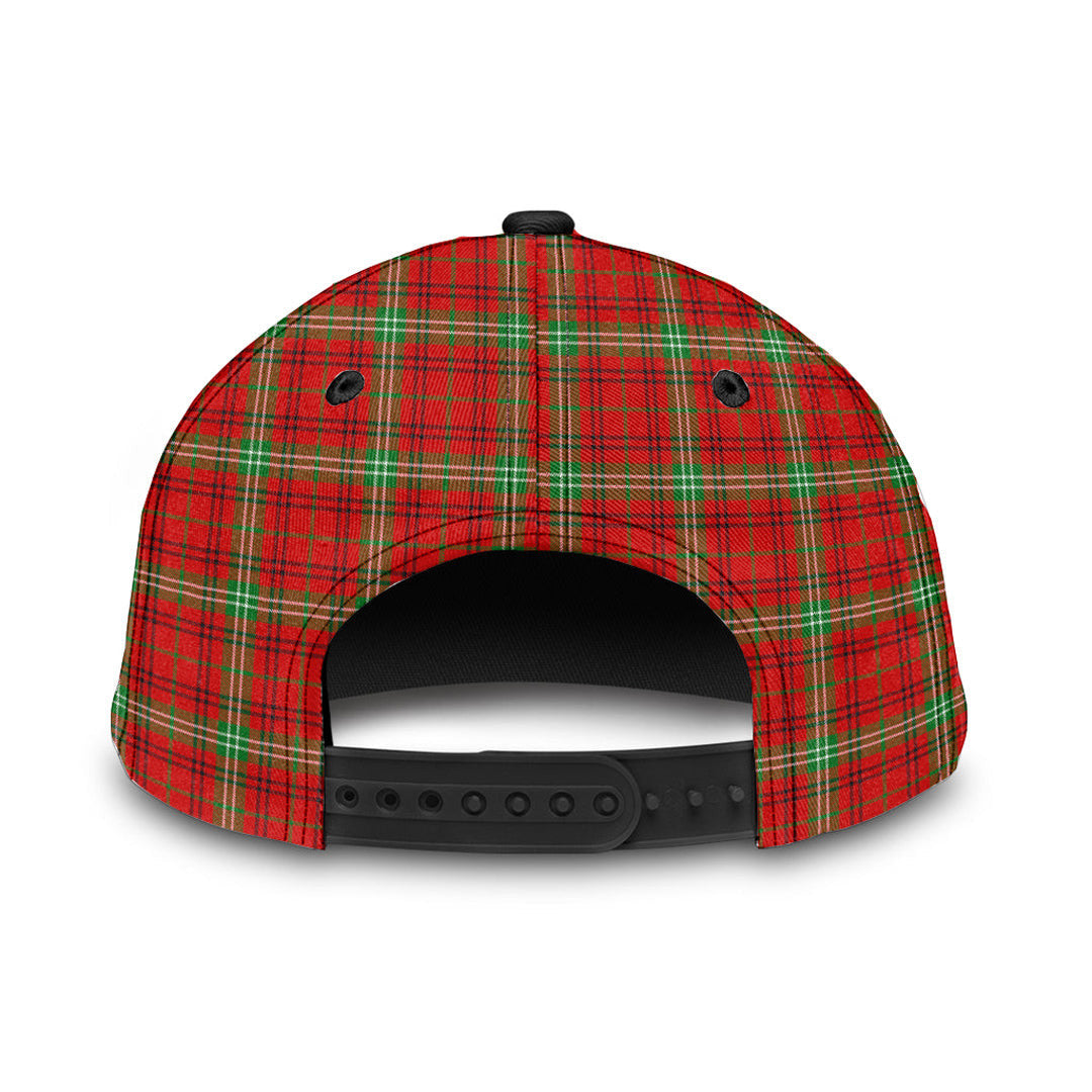 Morrison Red Modern Tartan Baseball Cap, Tartan Plaid Cap with Family Crest K23 Trucker Hats Custom Hats Gifts For Men & Women