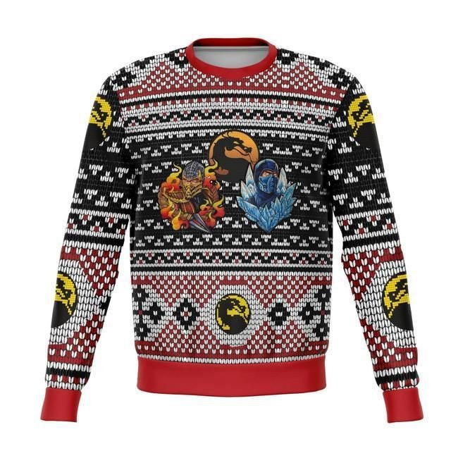 Mortal Combat Ninjas Ugly Christmas Sweater Adult 3D Funny Matching for family