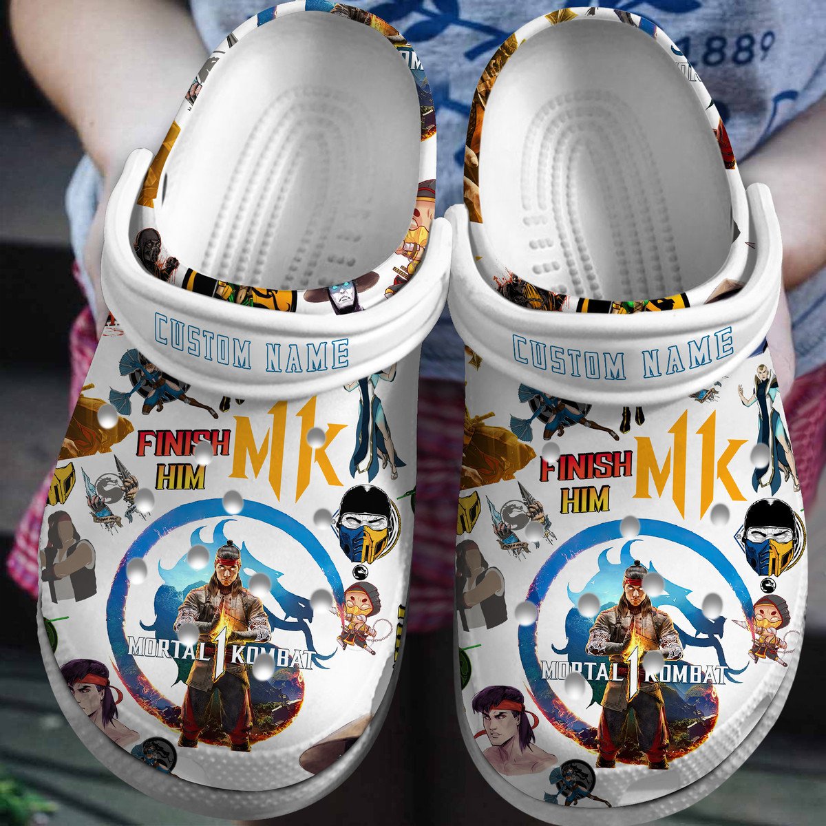 Mortal Kombat Game Crocs Crocband Clogs Shoes For Men Women and Kids