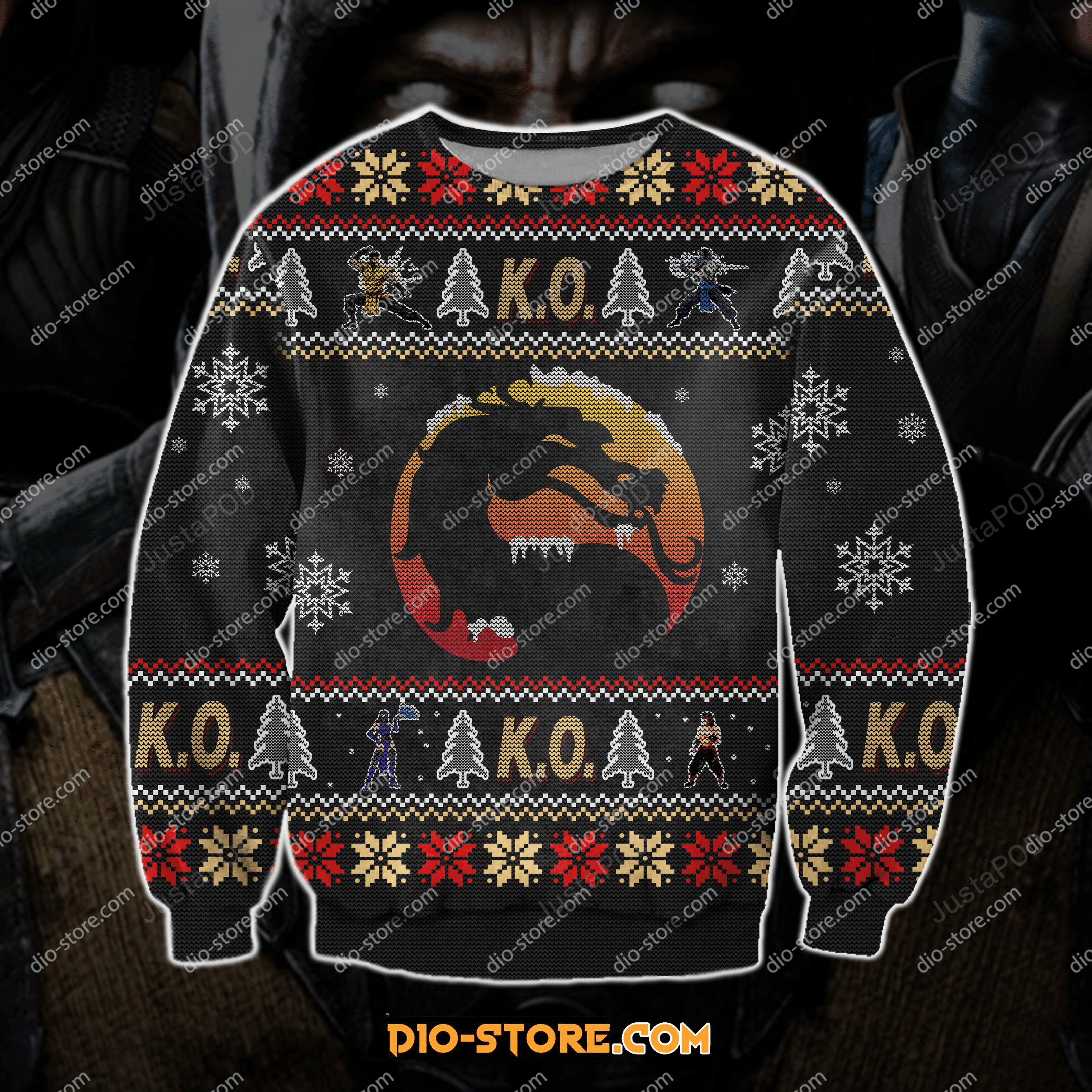 Mortal Kombat Game Ugly Christmas Sweater Adult 3D Funny Matching for family