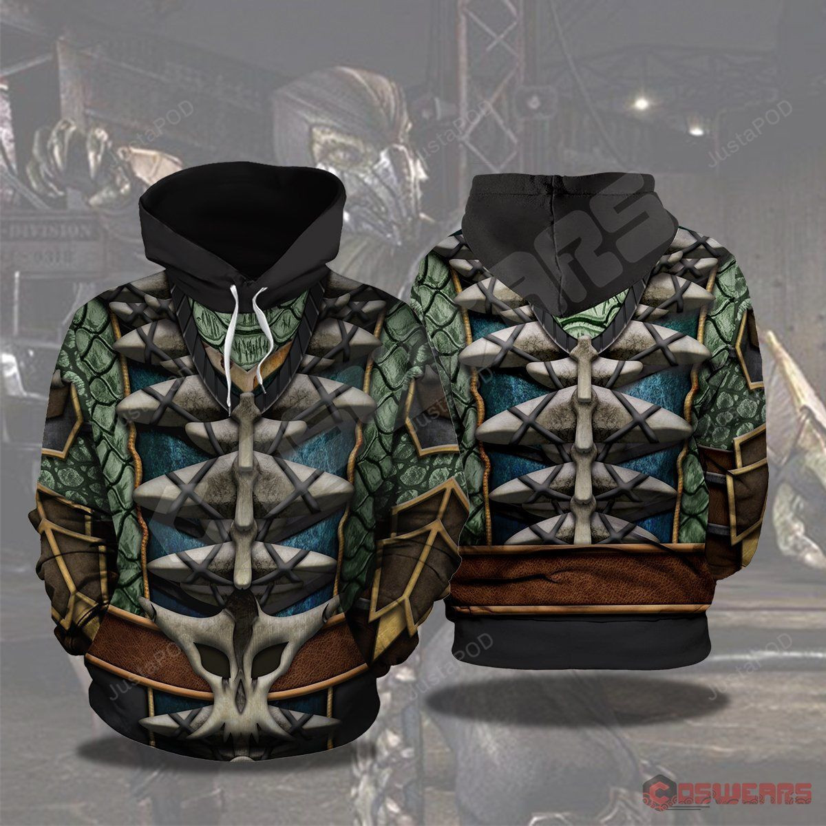 Mortal Kombat Reptile 3D All Over Print Hoodie, Zip Hoodie