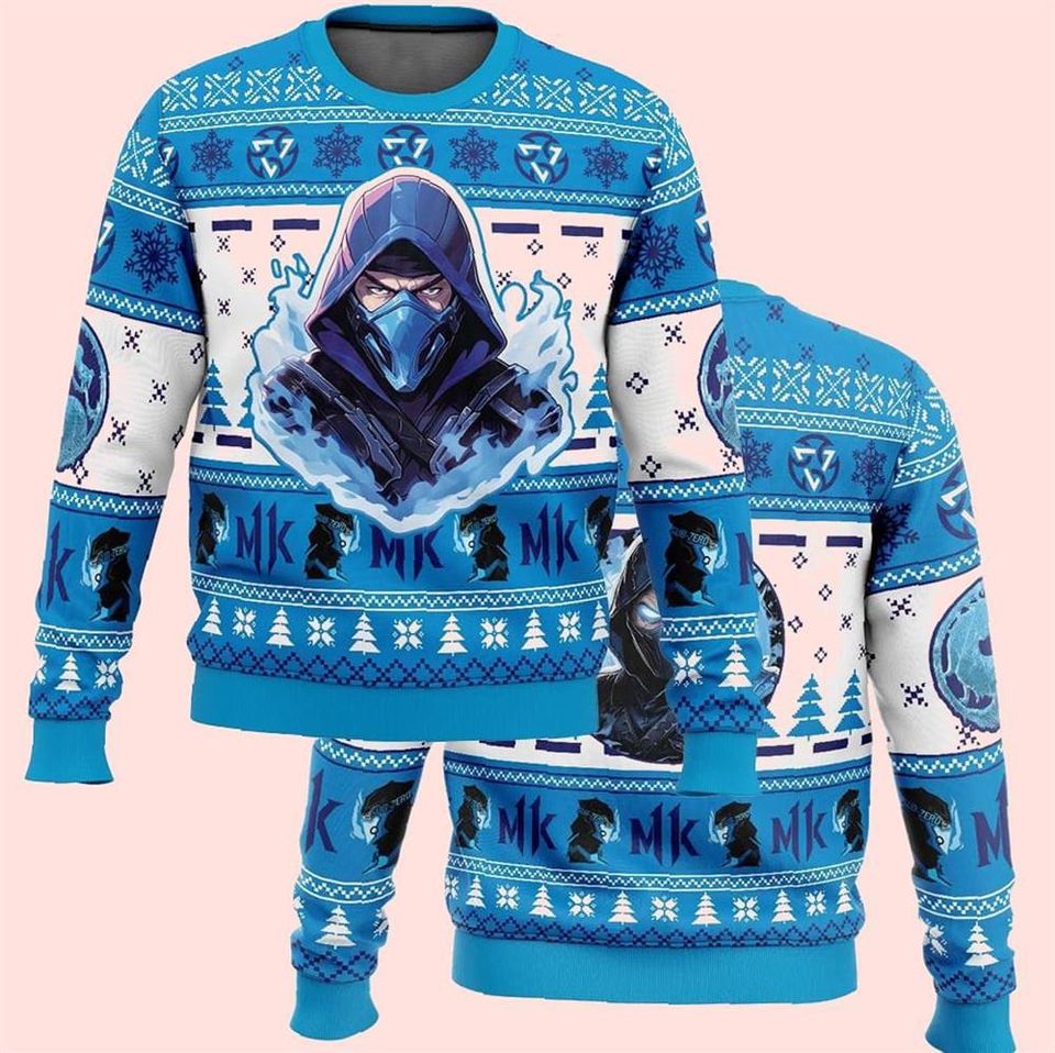 Mortal Kombat Sub-Zero Christmas Ugly Sweater, Game Sweatshirt