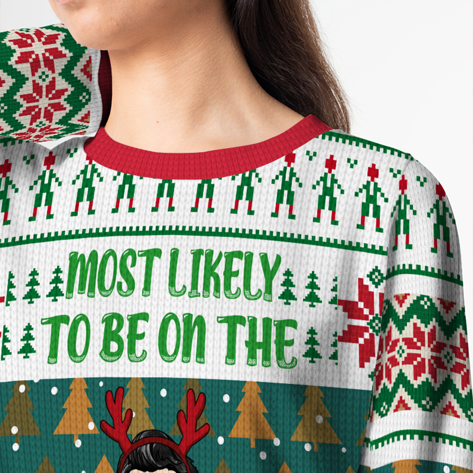 Most Likely To Be On The Naughty List - Personalized Customized Ugly Sweater - Christmas Gift For Pet Lover - Gift For Pet Dad Pet Mom - Image 3