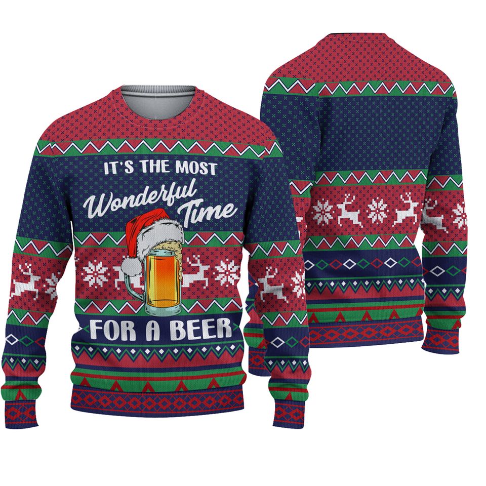 Most Wonderful Time For A Beer Ugly Sweater
