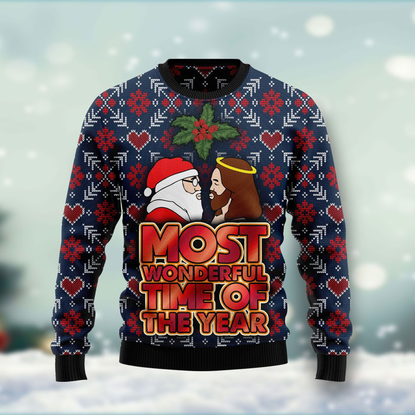 Most Wonderful Time Of The Year Ugly Christmas Sweater Adult 3D Funny Matching for family