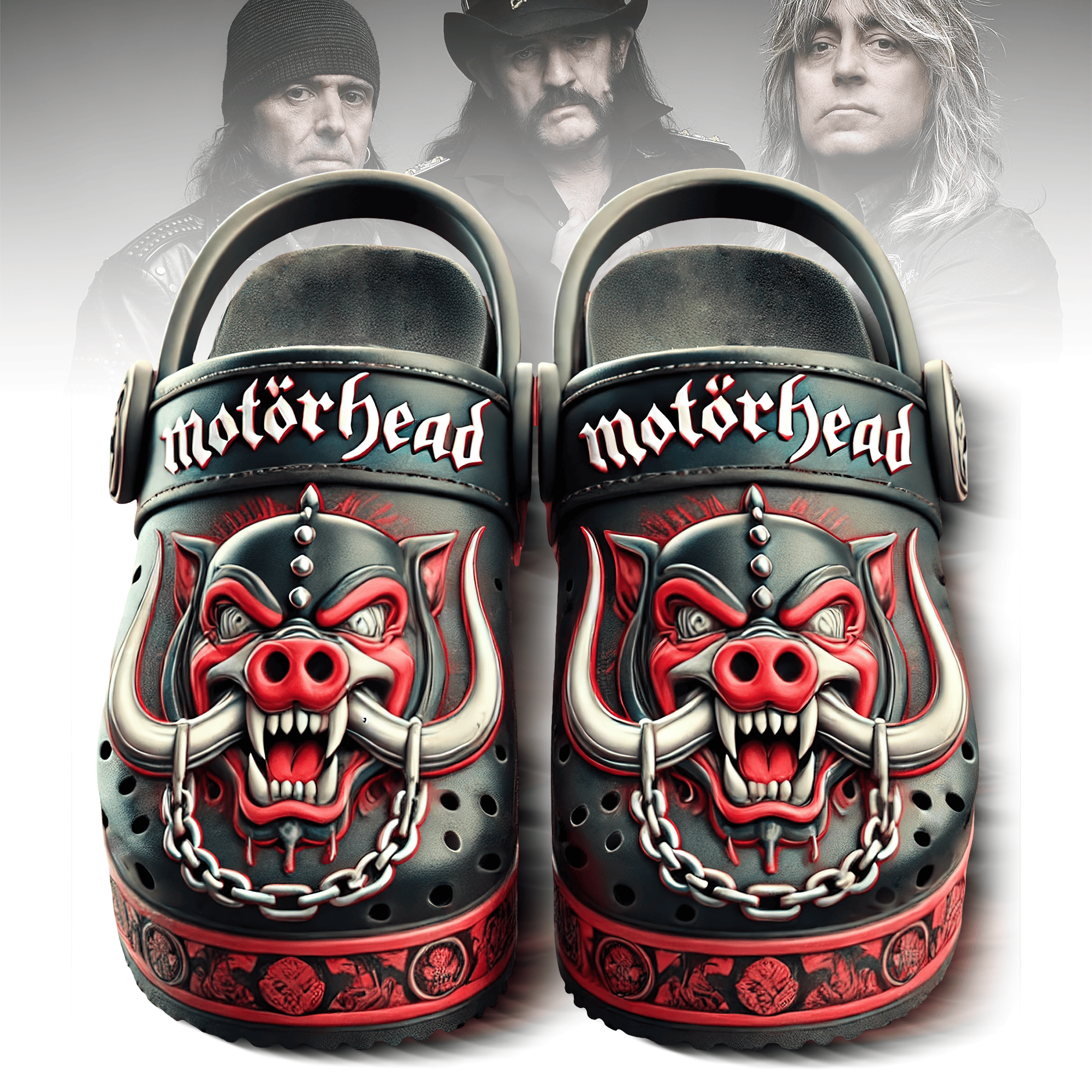 Motörhead Music Crocs Crocband Clogs Shoes Comfortable For Men Women and Kids