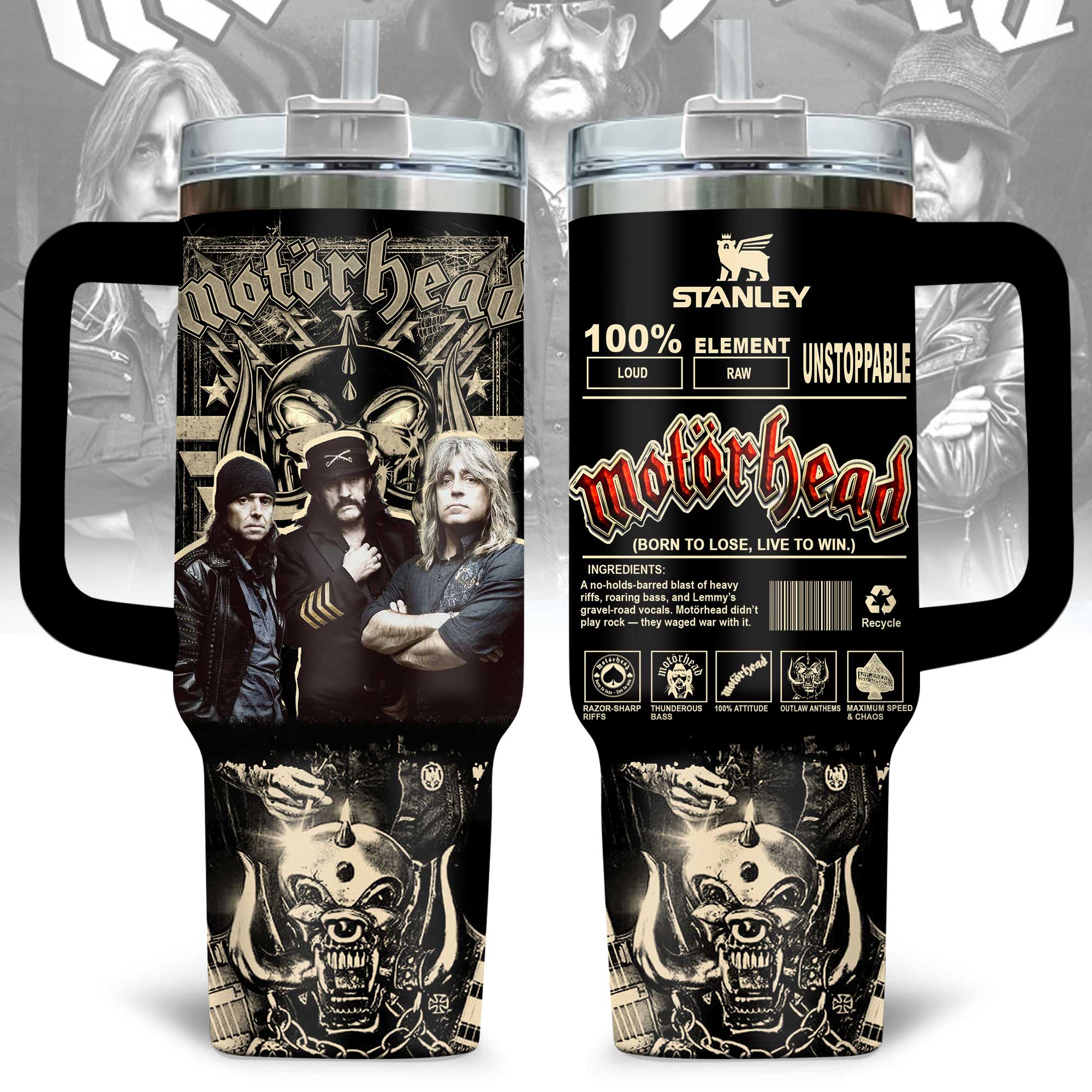 Motörhead Music Custom Stanley Cup 40 oz 30 oz Tumbler With HandleTVC2301171