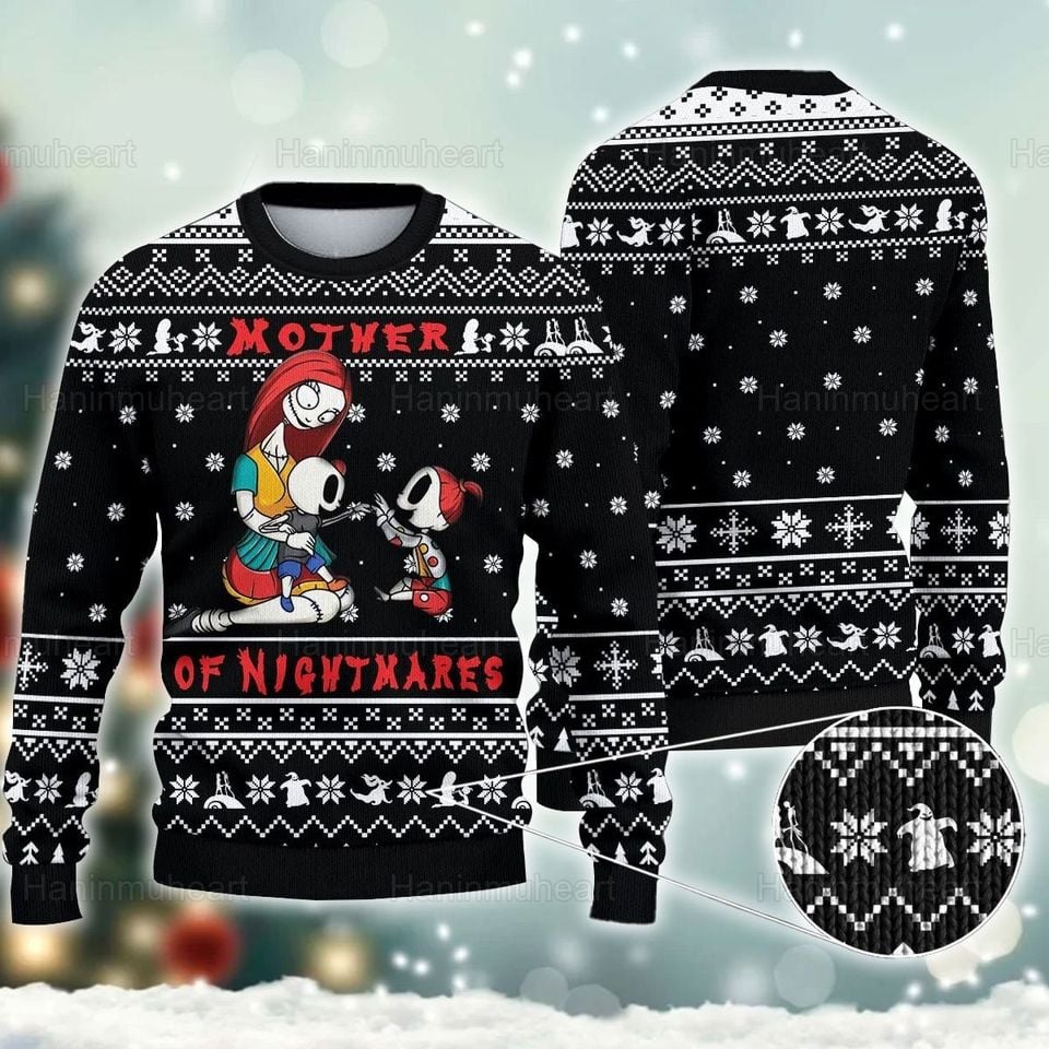 Mother Of Nightmare Ugly Sweater, Nightmare Before Christmas Ugly Sweater, Woman Sweater
