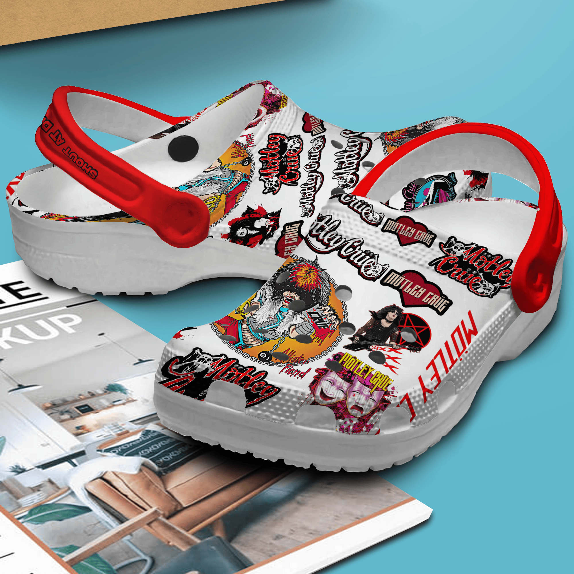 Motley Crue Music Crocs Crocband Clogs Shoes Comfortable For Men Women and Kids - Image 5