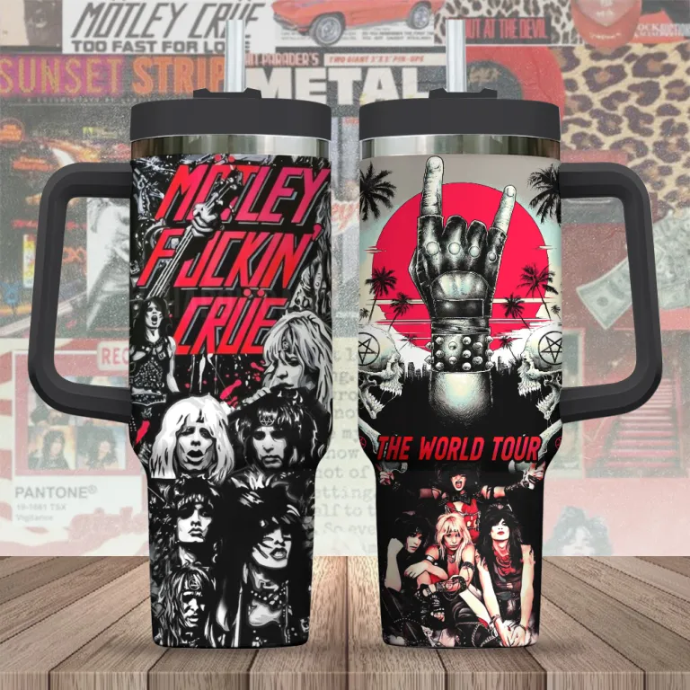 Motley Crue Music Custom Stanley Cup 40 oz 30 oz Tumbler With HandleTVC2301280