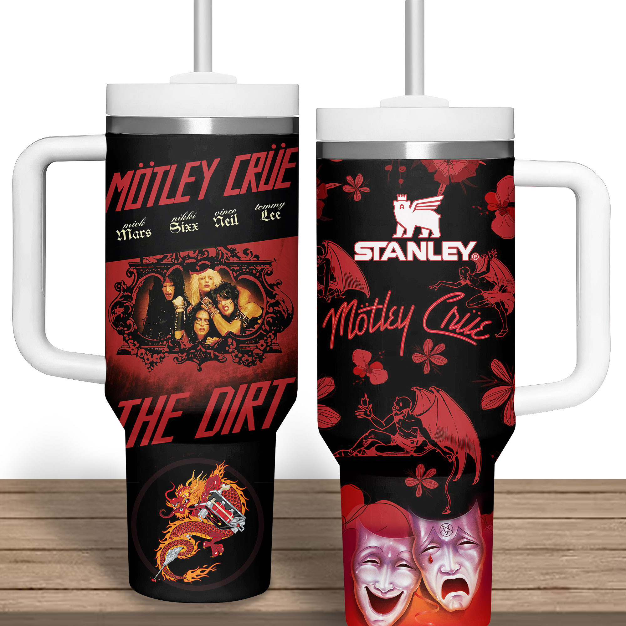 Motley Crue Music Custom Stanley Cup 40 oz 30 oz Tumbler With HandleTVC2301342