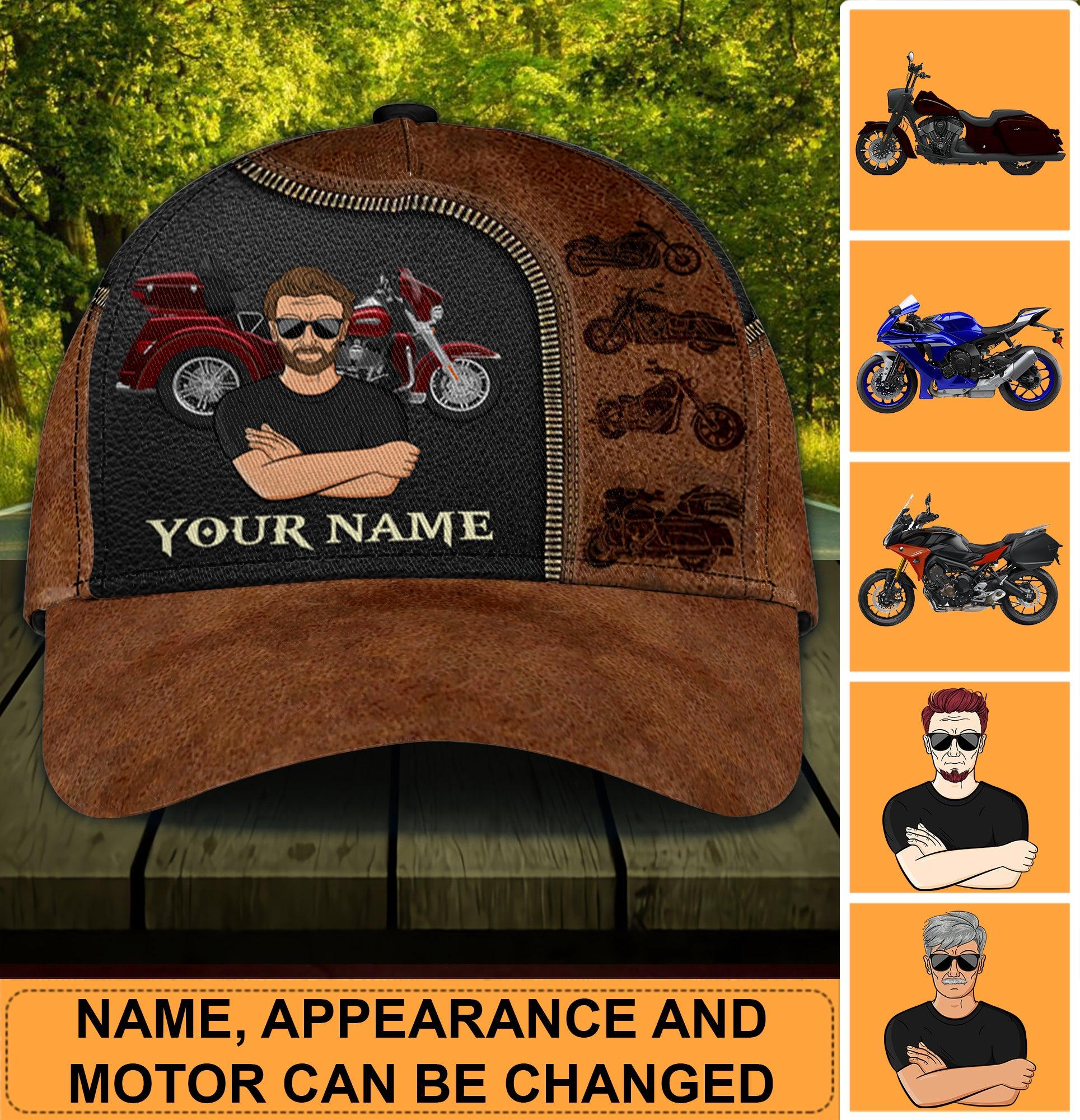 Motocycle Personalized Classic Cap Trucker Hats Custom Hats Gifts For Men & Women