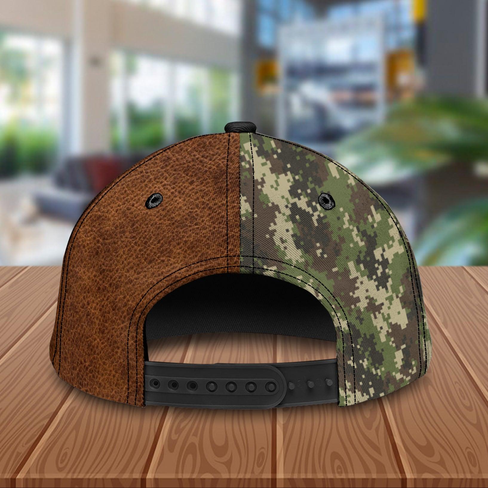 Motorcycle Army Pattern Personalized Cap, Personalized Gift for Motorcycle Lovers, Motorcycle Riders Trucker Hats Custom Hats Gifts For Men & Women