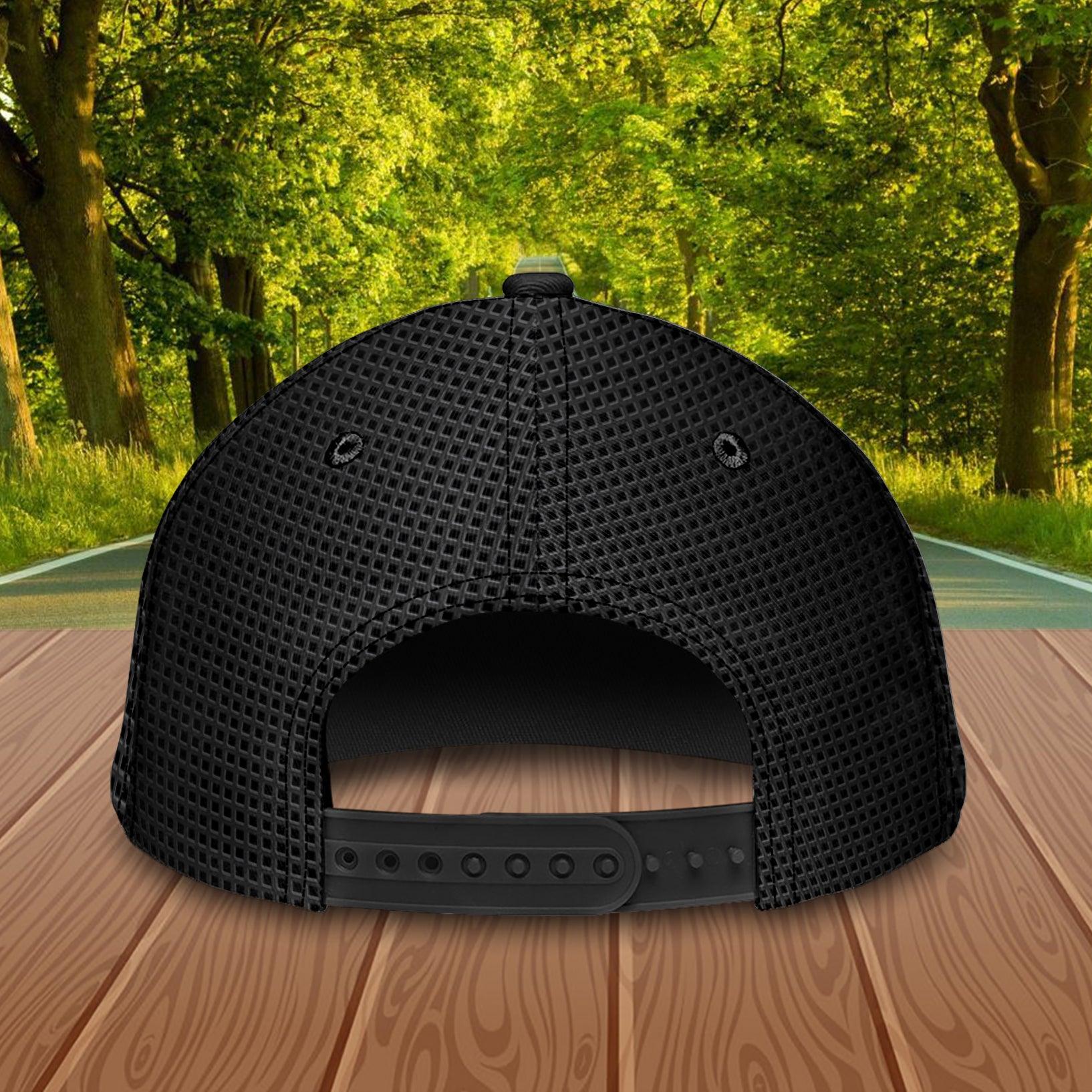 Motorcycle Black Grey Personalized Cap, Personalized Gift for Motorcycle Lovers, Motorcycle Riders Trucker Hats Custom Hats Gifts For Men & Women