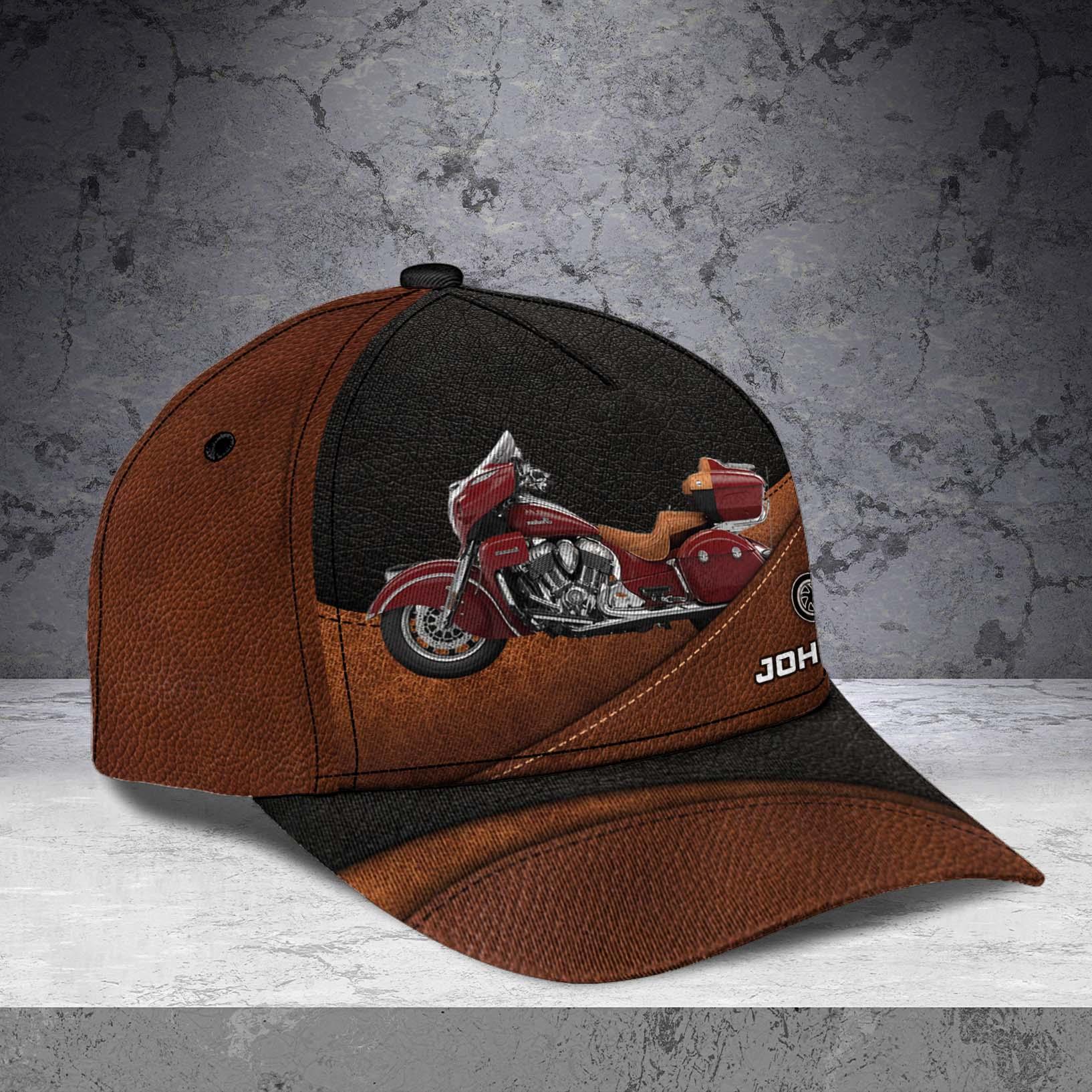 Motorcycle Carbon Brown Personalized Cap, Personalized Gift for Motorcycle Lovers, Motorcycle Riders Trucker Hats Custom Hats Gifts For Men & Women
