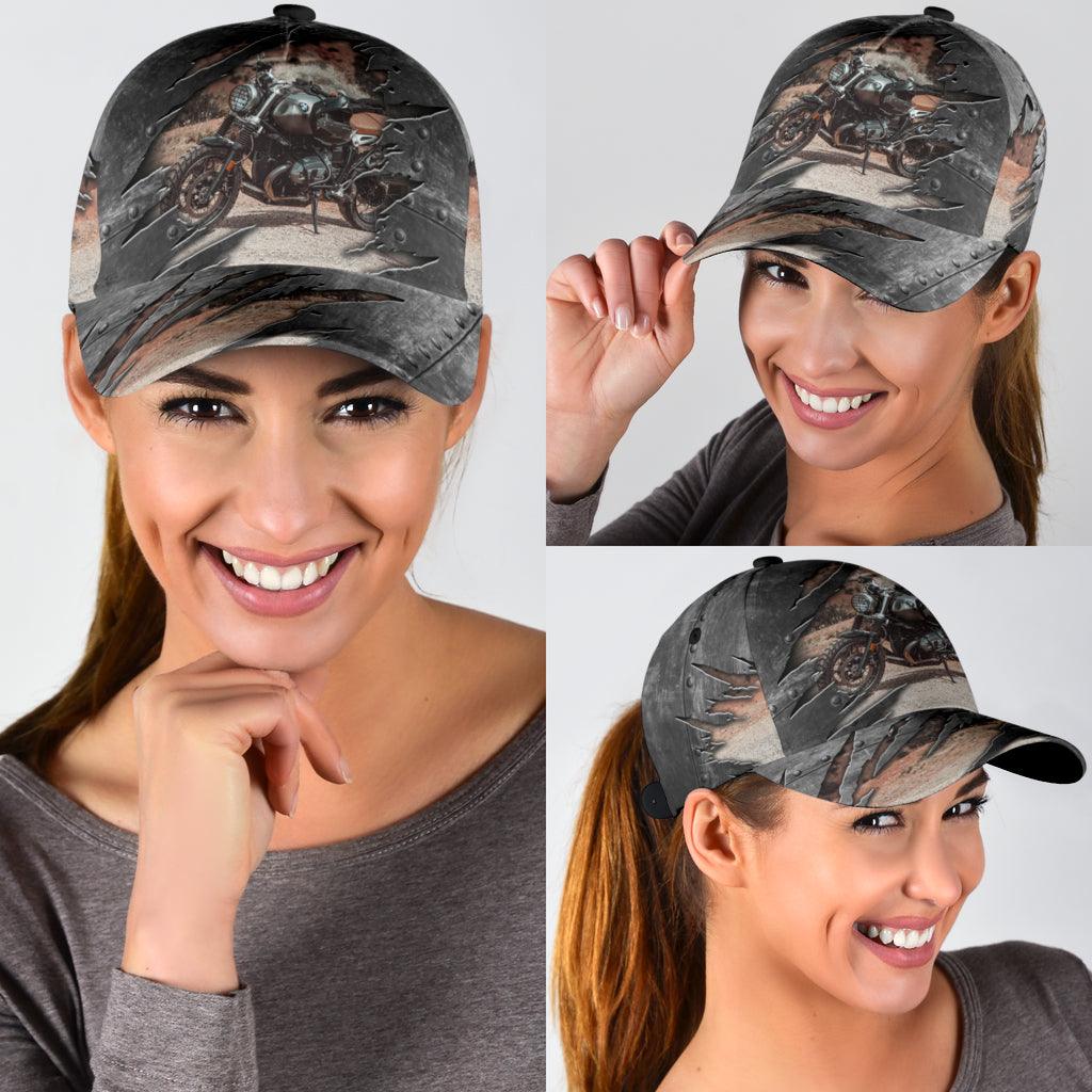 Motorcycle Classic Cap, Gift for Motorcycle Lovers, Motorcycle Riders Trucker Hats Custom Hats Gifts For Men & Women